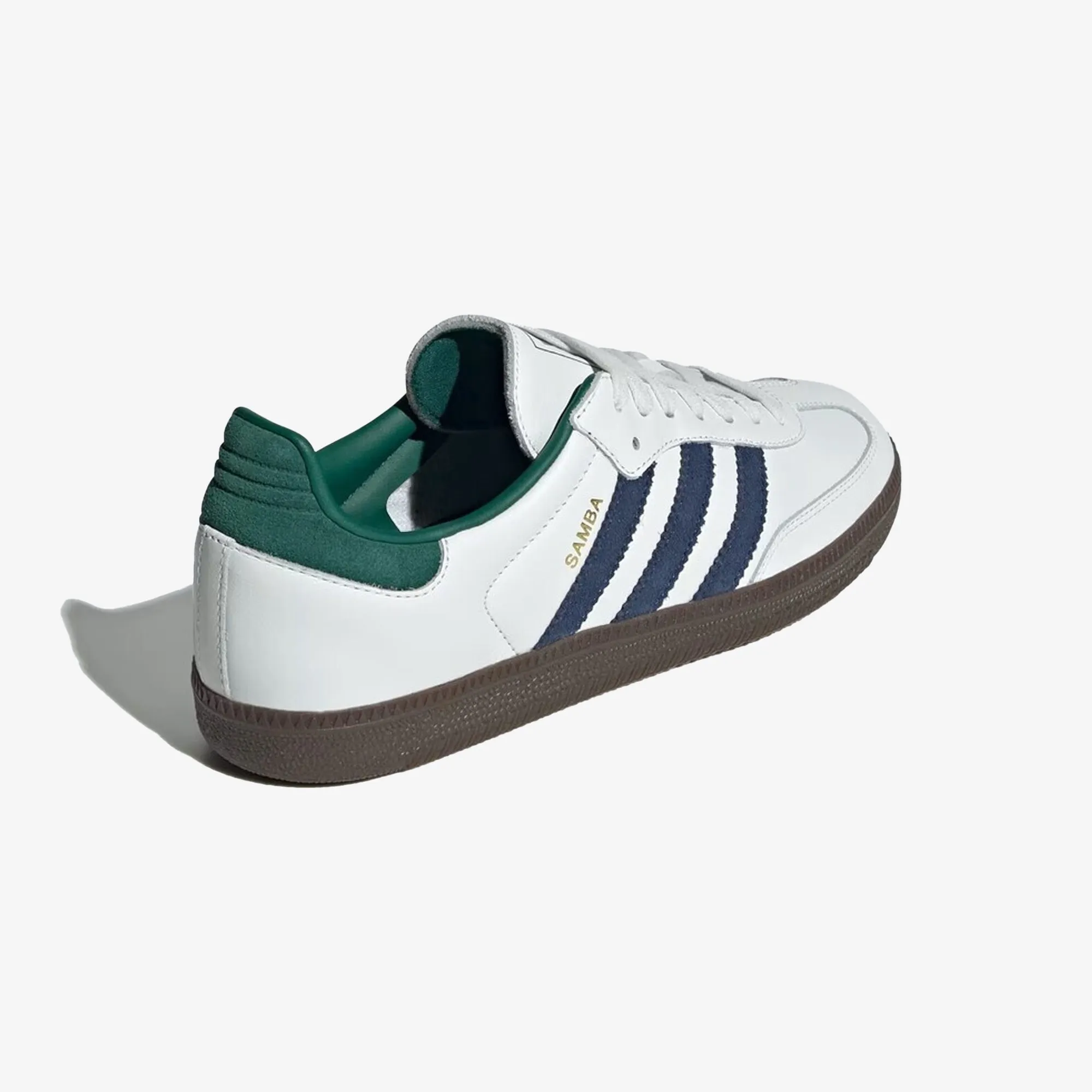 ADIDAS ORIGINALS | SAMBA OG { BLACK WHITE/COLLEGIATE GREEN Supportive Fit