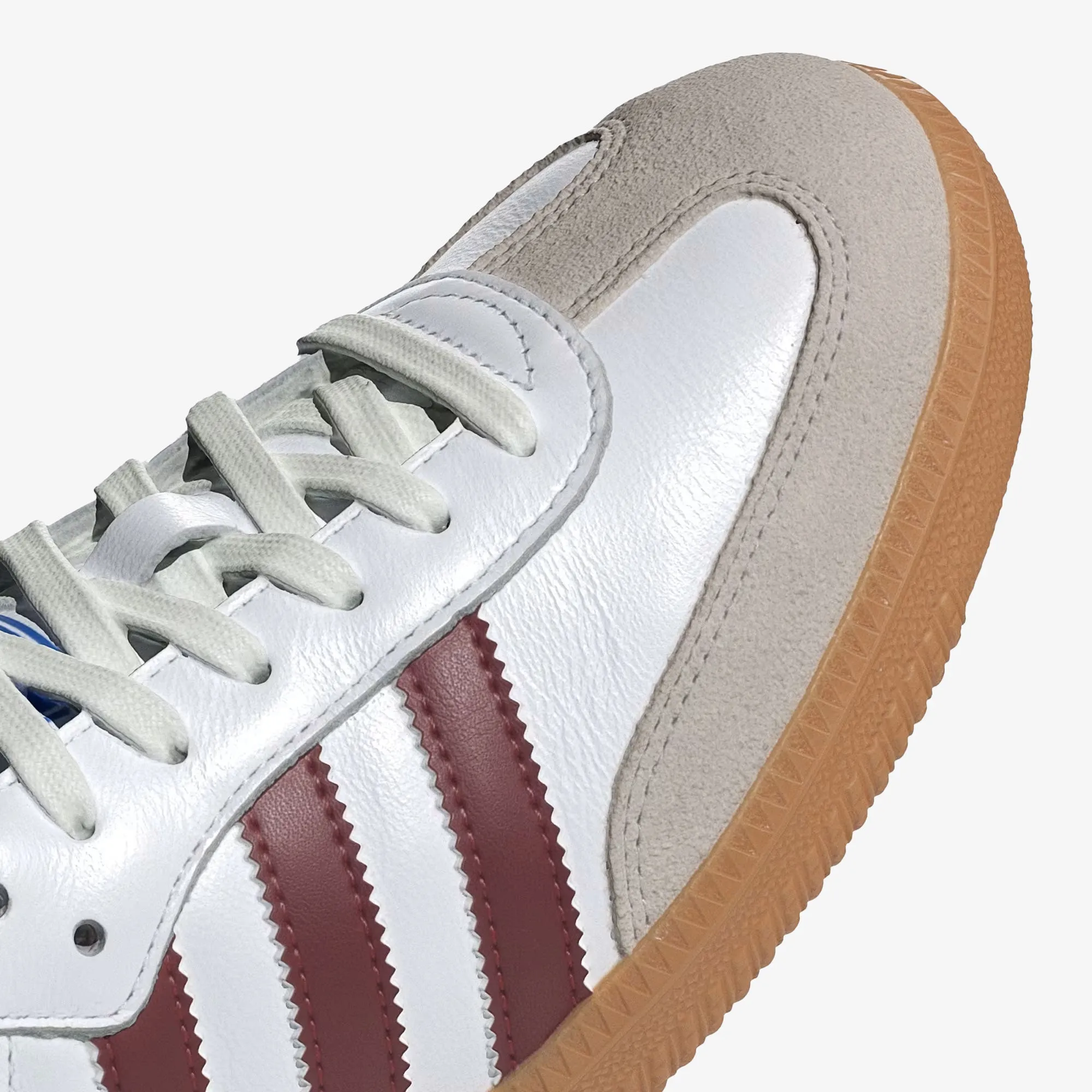 ADIDAS ORIGINALS | SAMBA OG { WHITE/BURGUNDY/GUM Fit Today