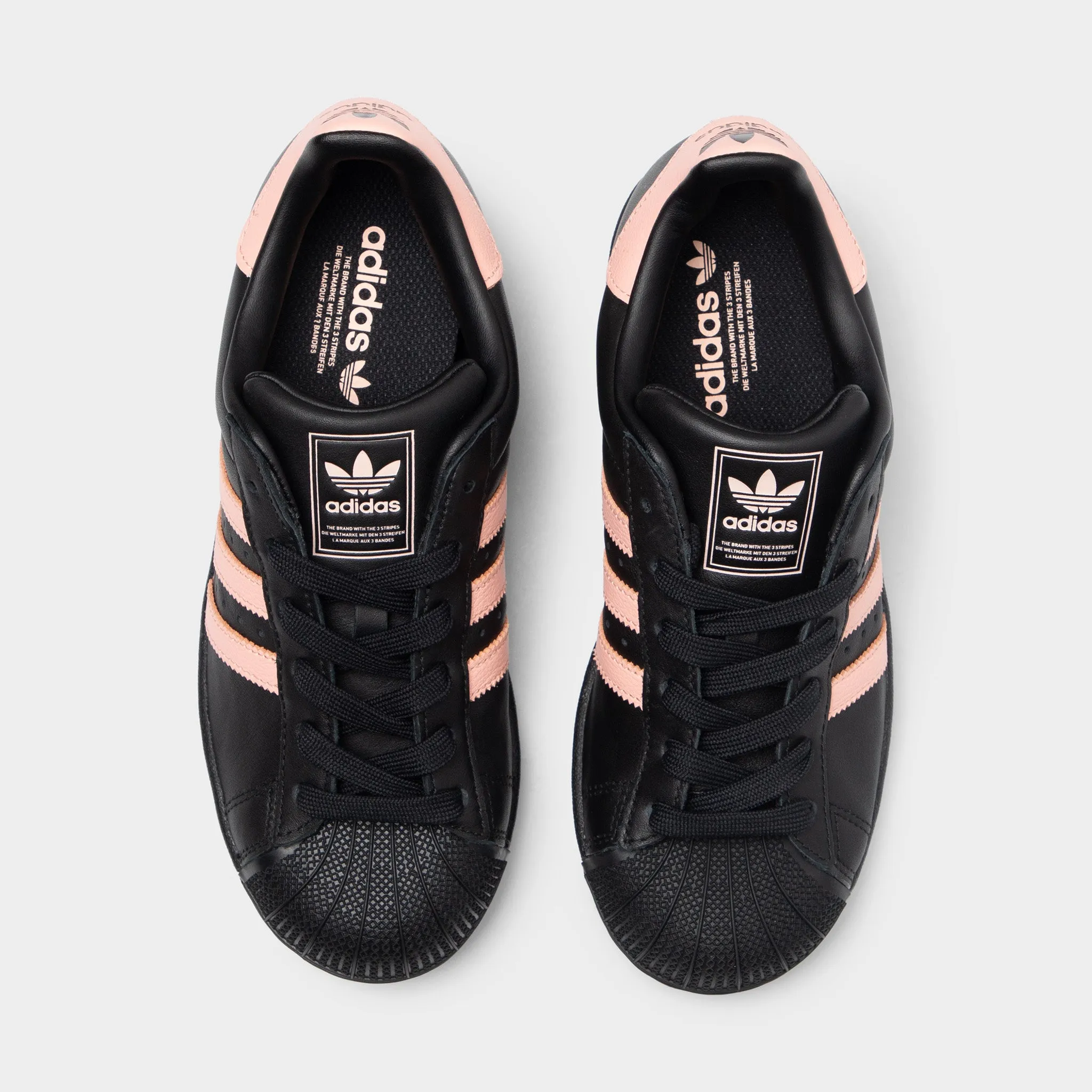 adidas Women's Superstar II Core Black / Glow Pink Yoga Base