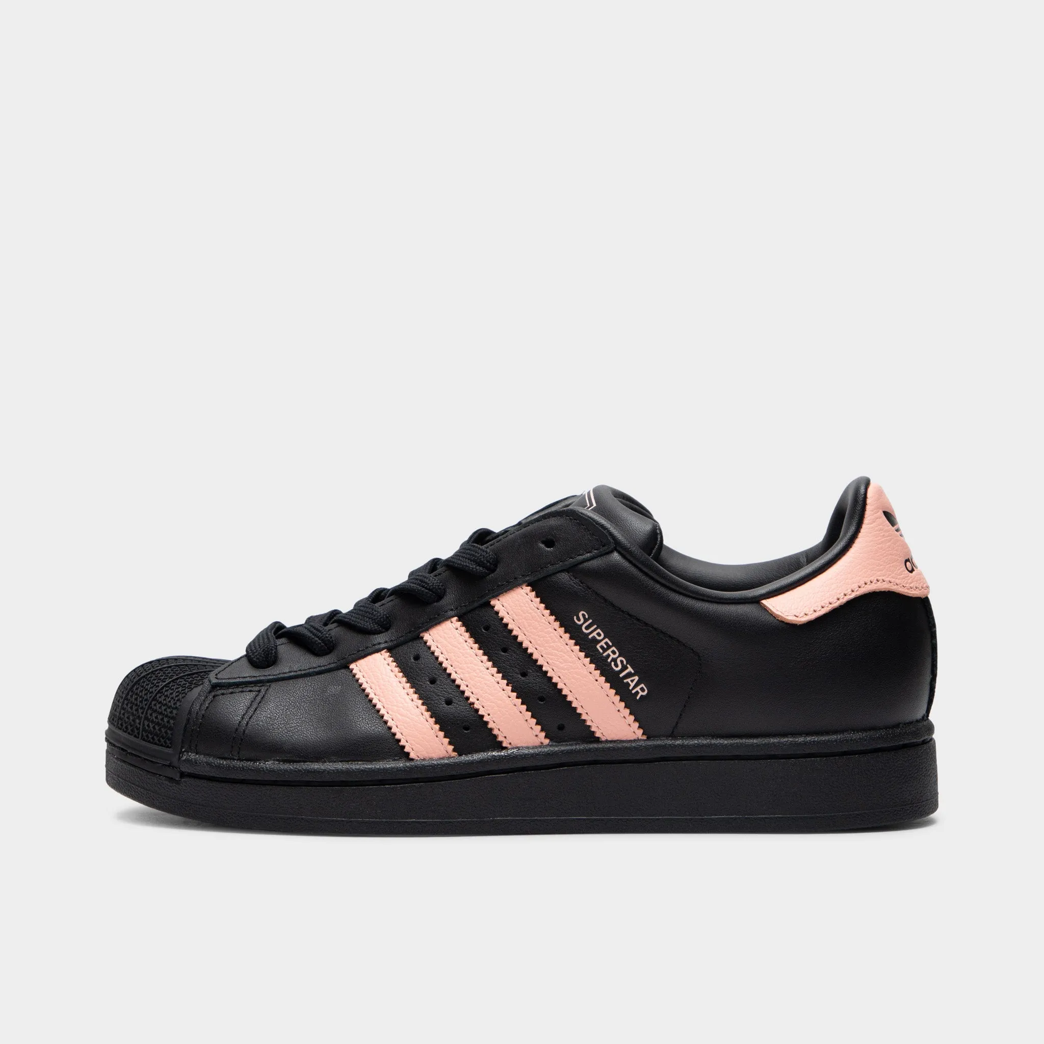 adidas Women's Superstar II Core Black / Glow Pink Gloss Finish