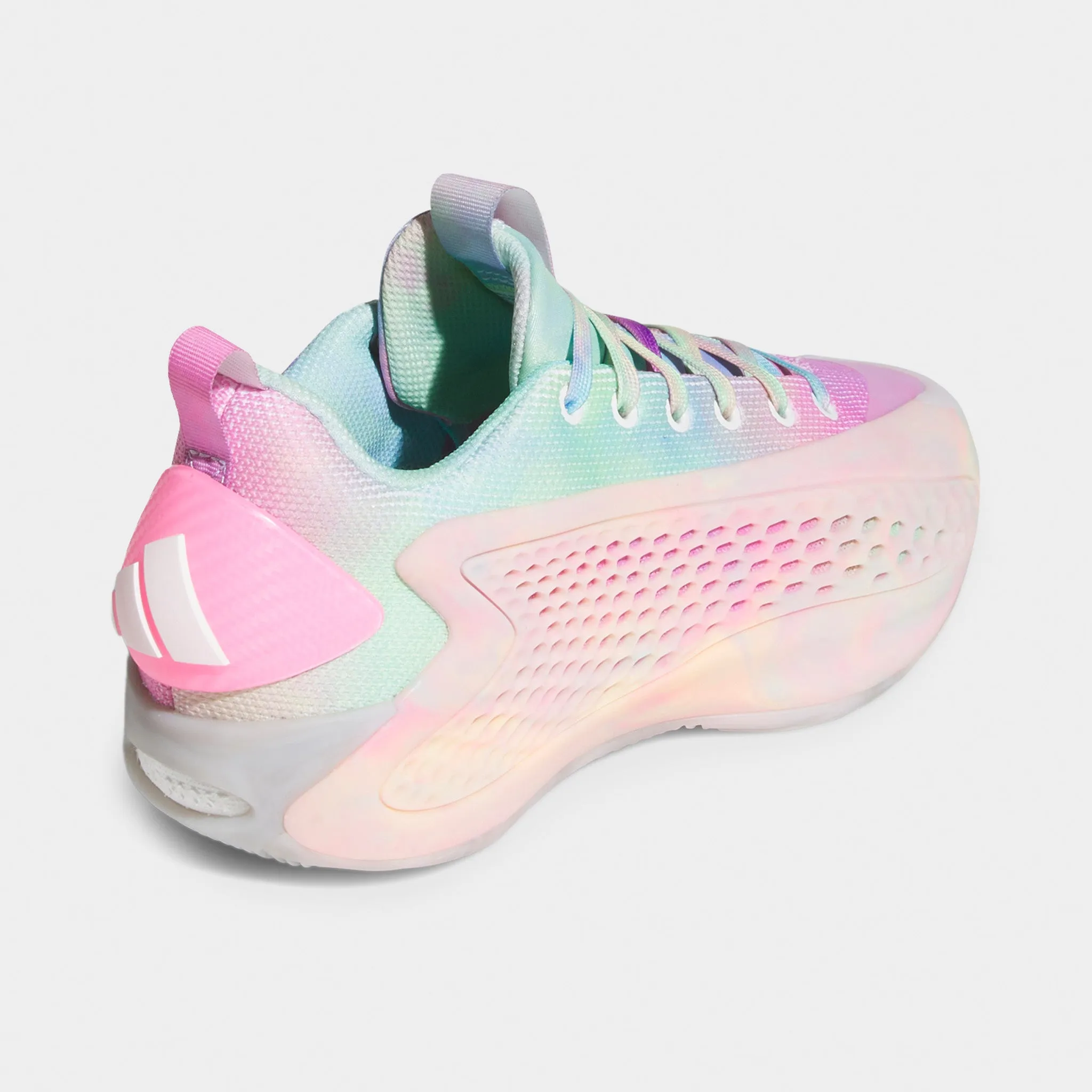 adidas Juniors' Anthony Edwards 1 Low Pink / Green - White High Top Lace Up Style