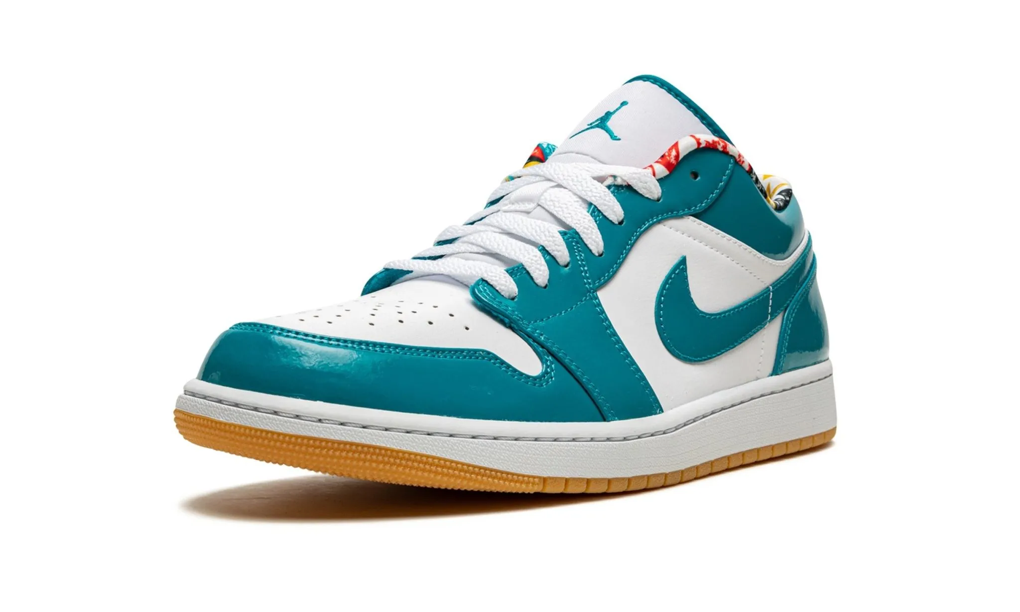 Air Jordan 1 Low Barcelona Cyber Teal Polish Look Denim Cool