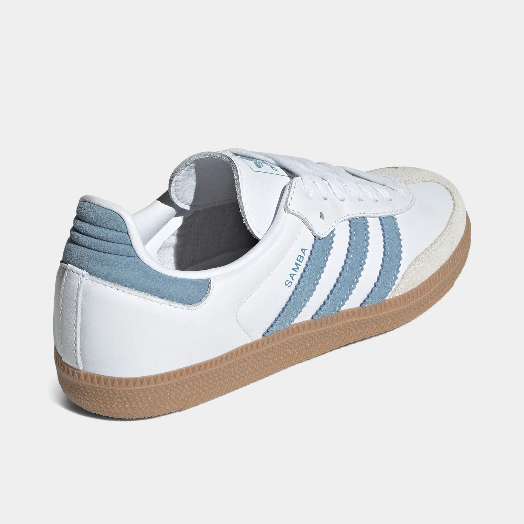adidas Women's Samba OG White / Alumina - Ash Blue Core Flex soft pastel