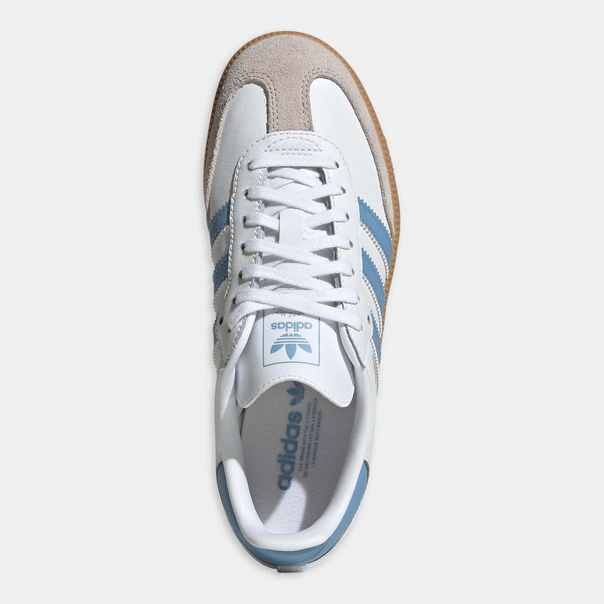 Firm Edge adidas Juniors' Samba OG White / Ash Blue - Gum