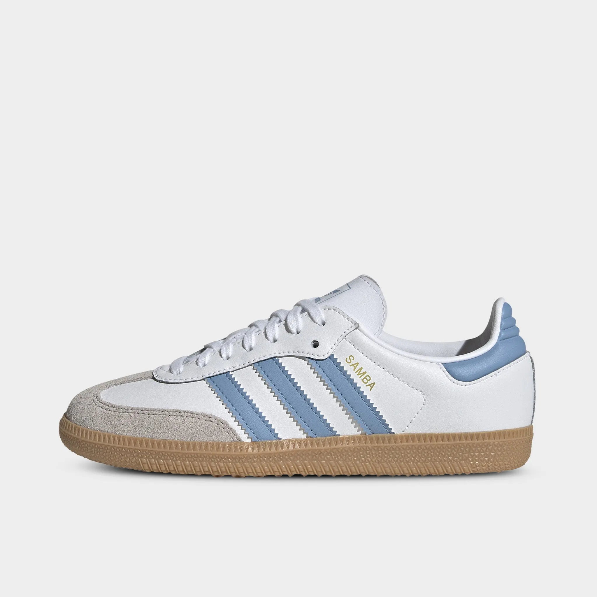 adidas Juniors' Samba OG White / Ash Blue - Gum Comfort Platform