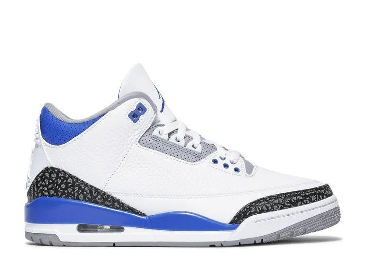 Cushioned heel Fit Freedom Air Jordan 3 Retro Racer Blue