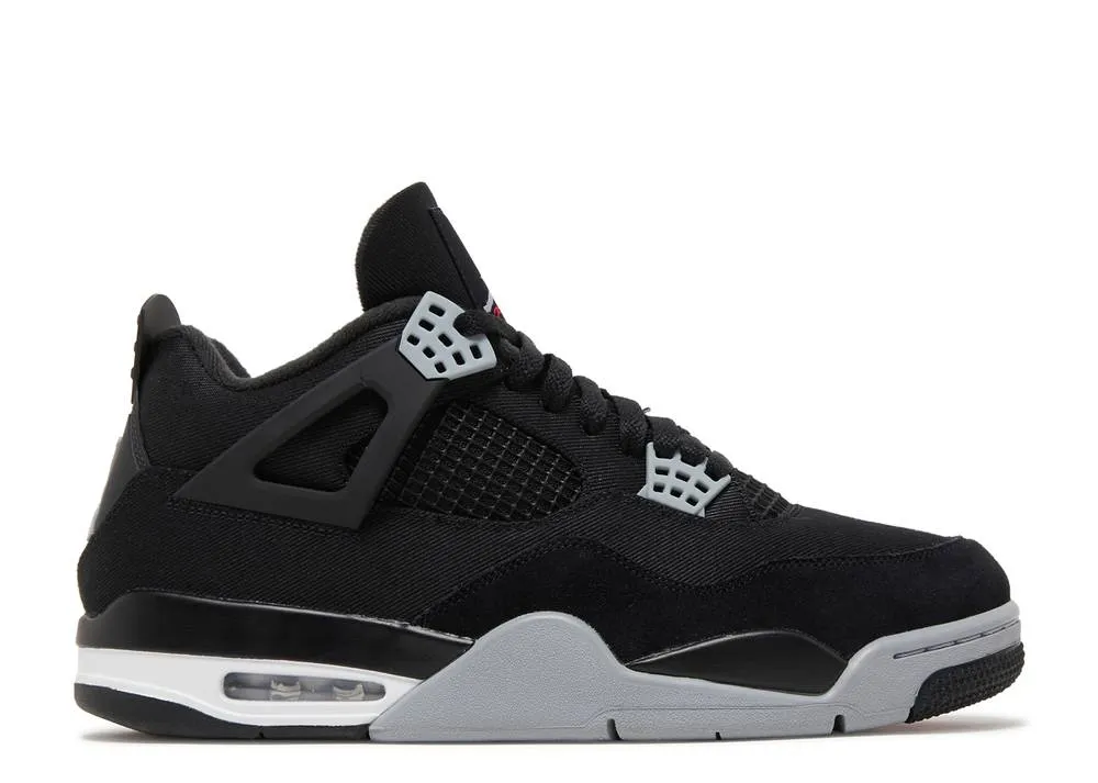 Natural Feel Air Jordan 4 Black Canvas