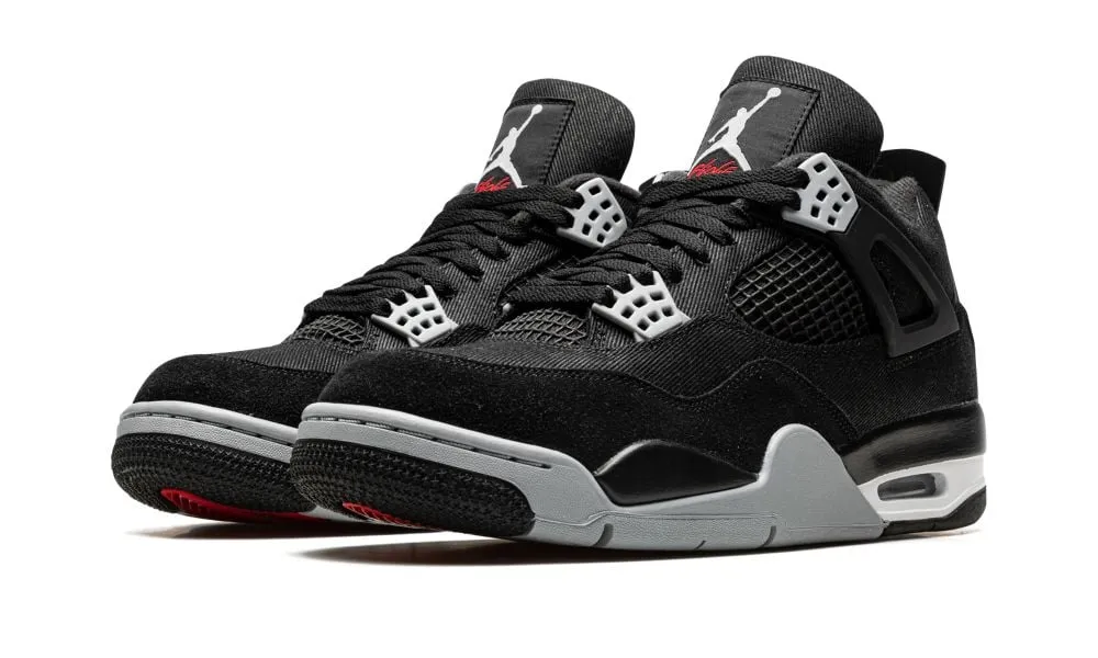 Air Jordan 4 Retro SE Black Canvas Foam Texture Dry Touch