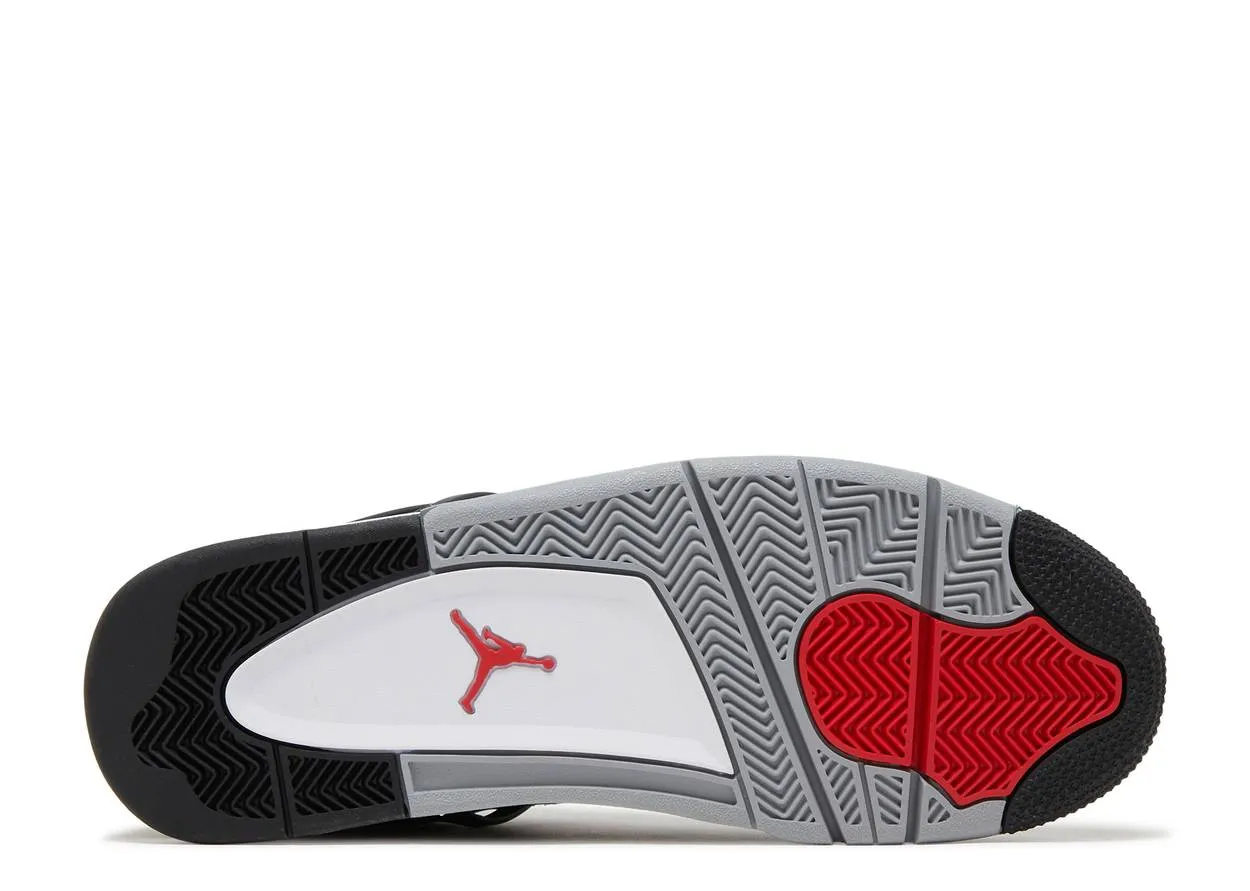 Air Jordan 4 Black Canvas Layered Cushion