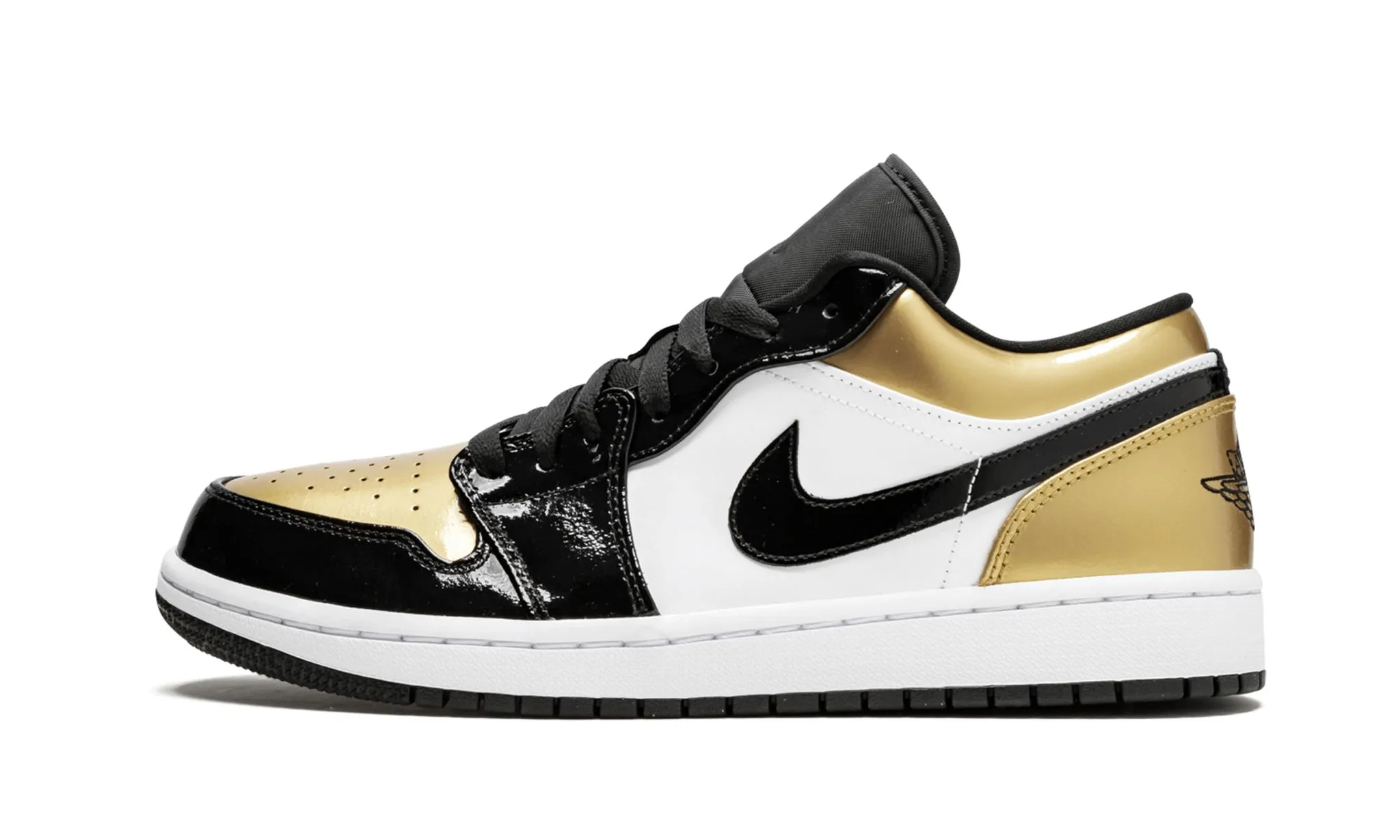 Stride Easy Show Stage Air Jordan 1 Low Gold Toe