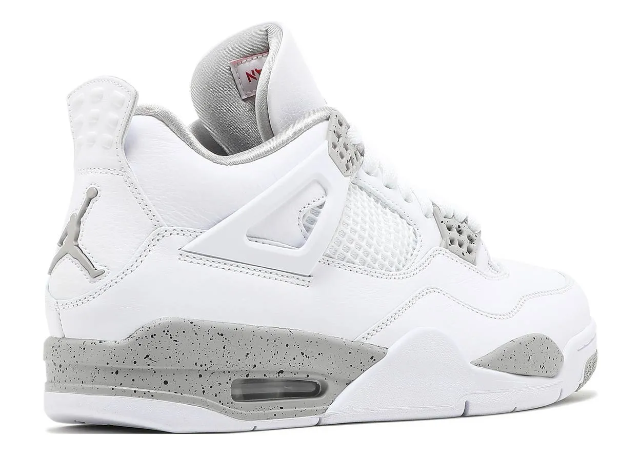 Denim Ease Non-Slip Sole Air Jordan 4 Tech White Oreo