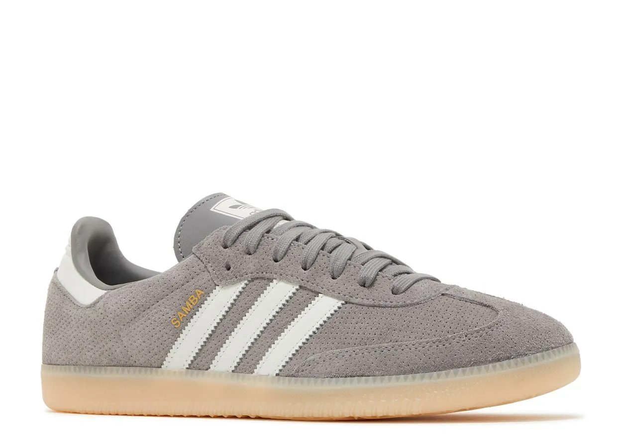 Adidas Samba OG Grey Bliss Orange Mark Hike Minimal Pressure