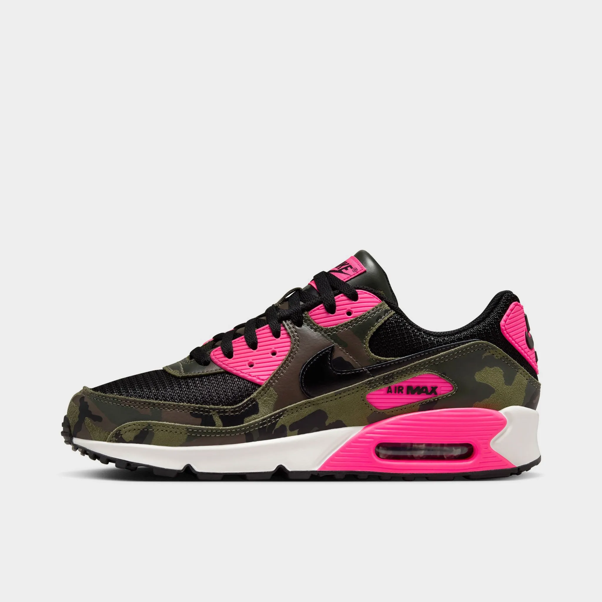 Trendy Daily Versatile Fit Nike Air Max 90 Premium Sequoia / Black - Hyper Pink
