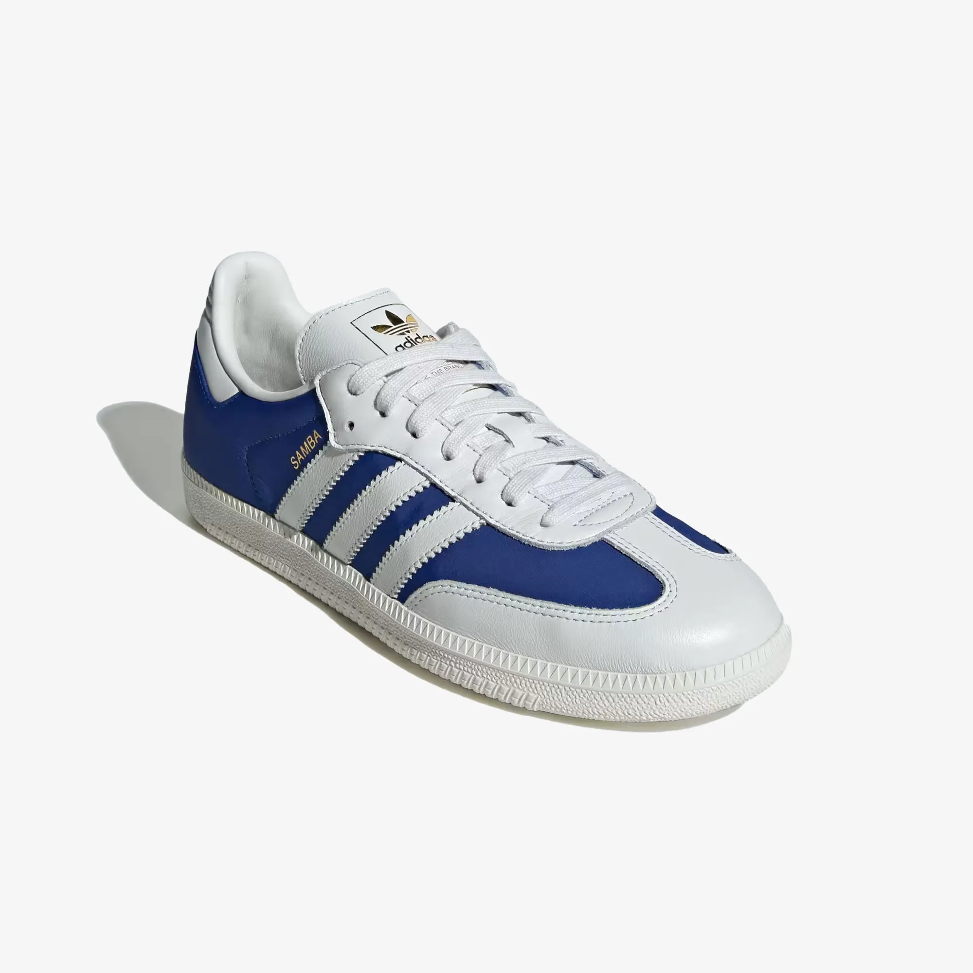 High Cushion ADIDAS ORIGINALS | SAMBA OG { WHITE//ROYAL BLUE