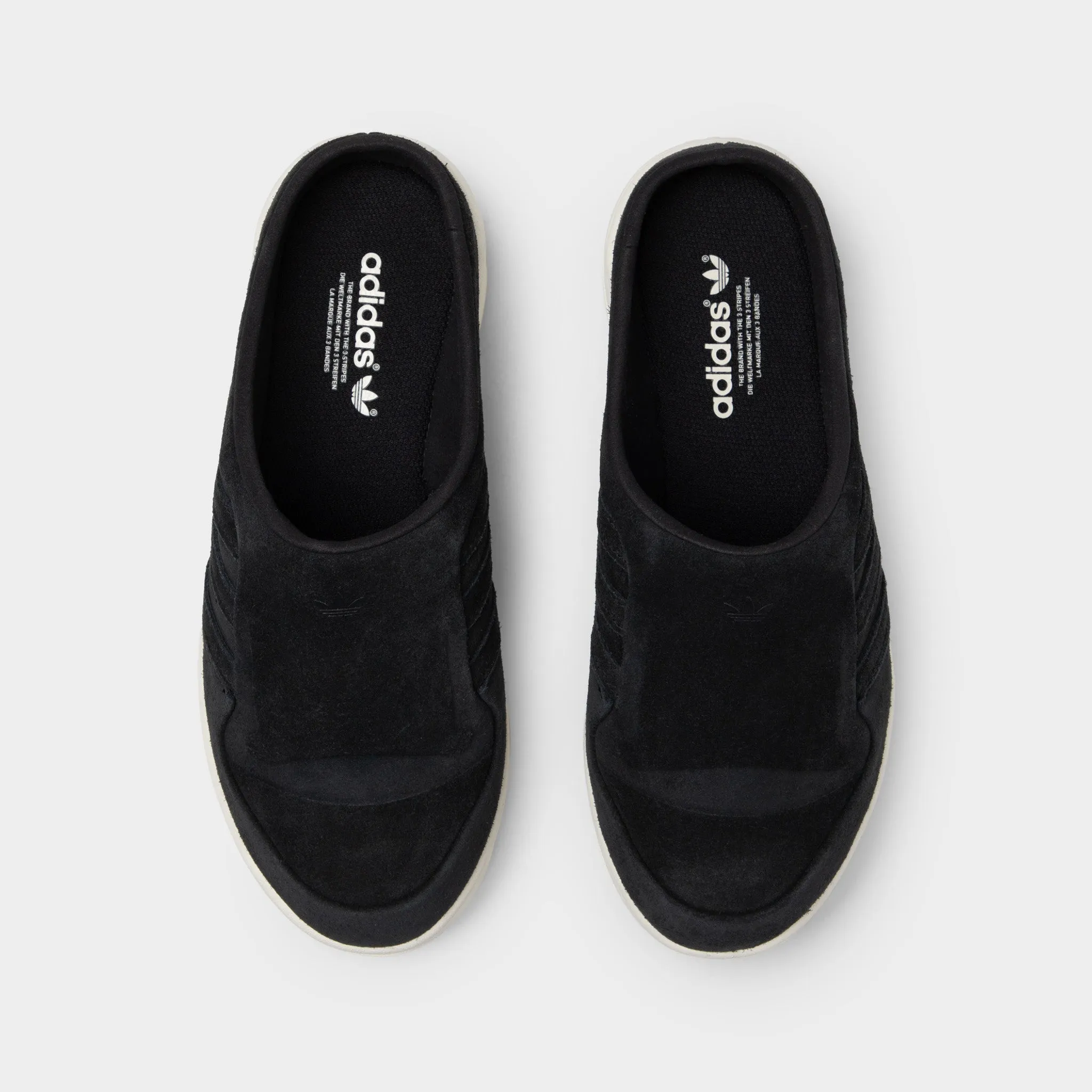 zipper Leather Touch adidas Women's Rivarly Mule Core Black / Off White
