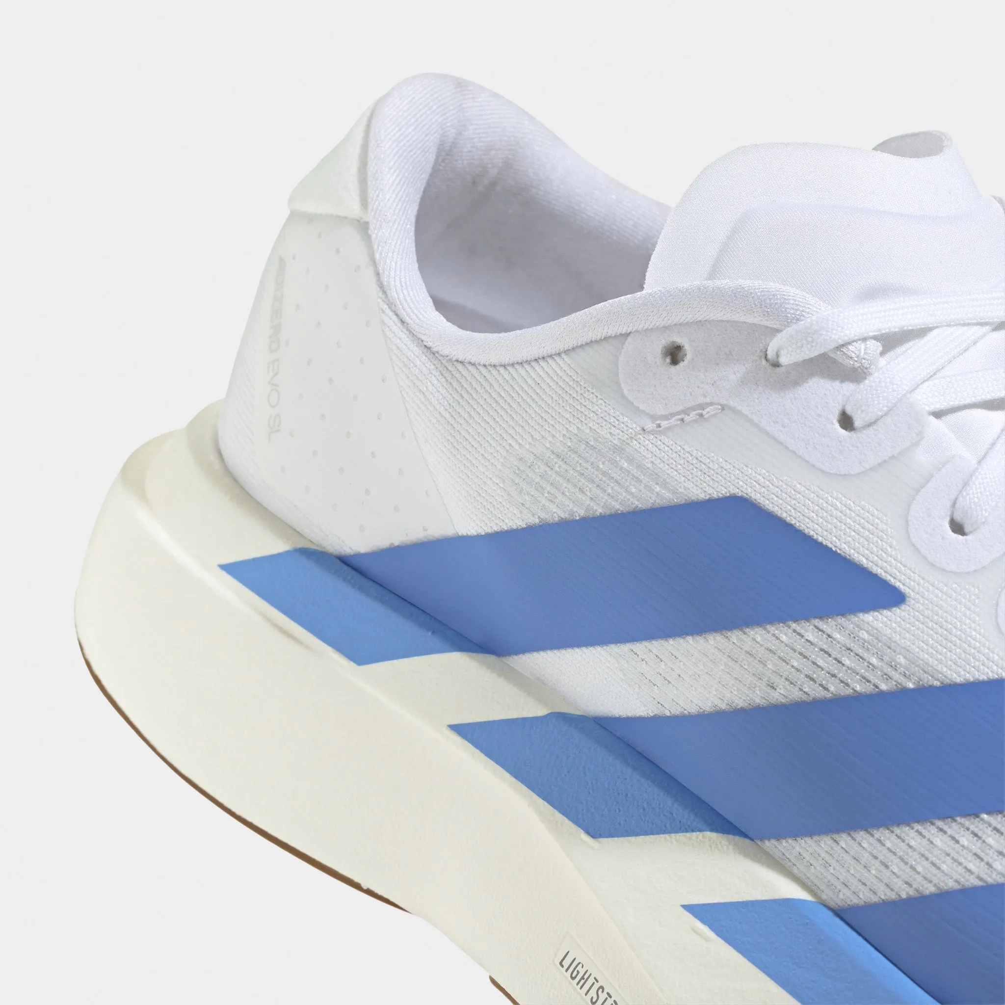 Sky Blue Strong Grip adidas Women's Adizero EVO SL White / Blue Fusion - Off White