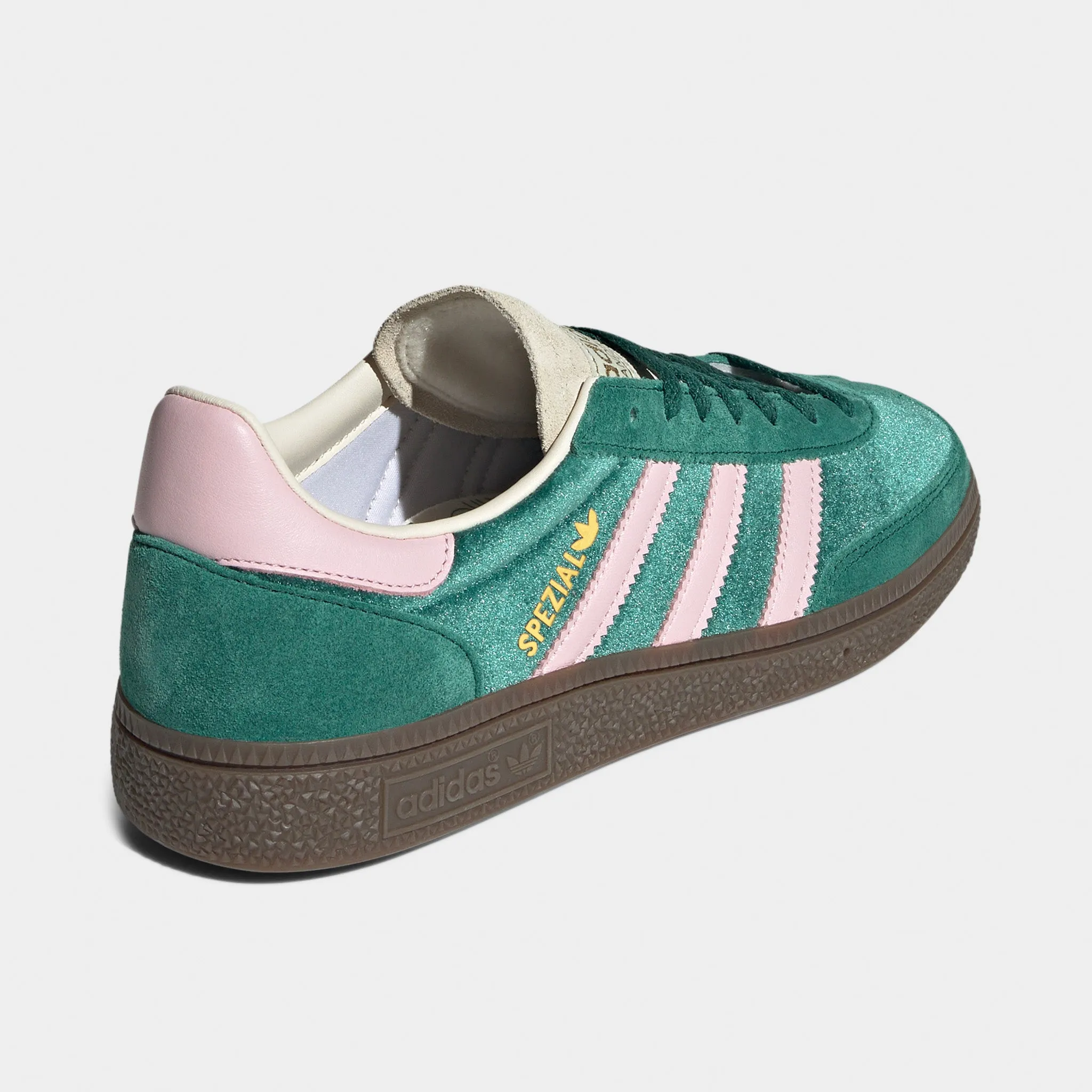 adidas Women's Handball Spezial Collegiate Green / Clear Pink - Cream White Anytime Go