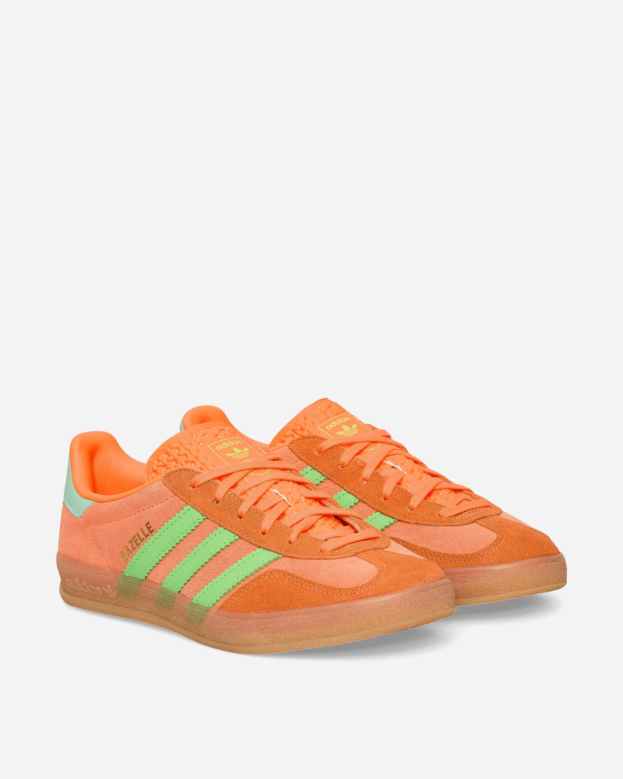 Women's Gazelle Indoor Sneakers Clear Mint / Solar Orange / Solar Green Stone Gray