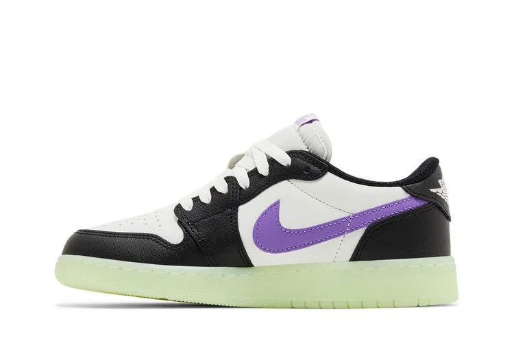 Air Jordan 1 Retro Low OG GS 'Black Raspberry' City Bright Rain Step