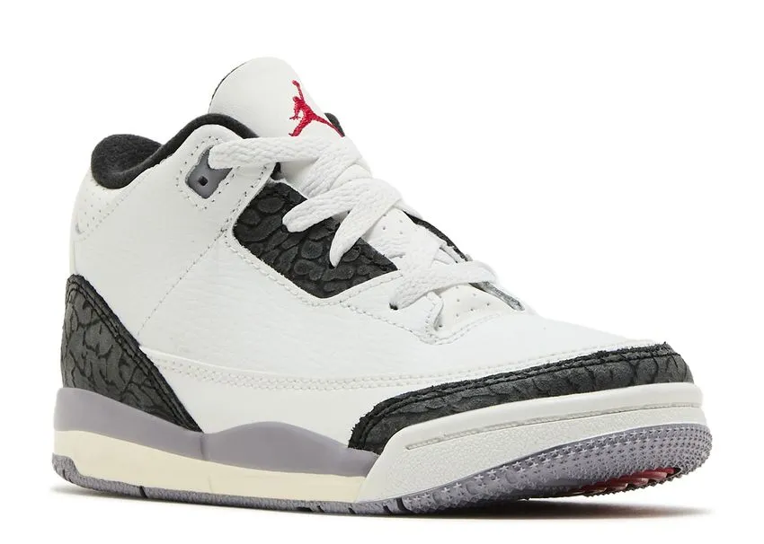 Air Jordan 3 Retro Cement Grey (TD) Breathable Upper Shoes