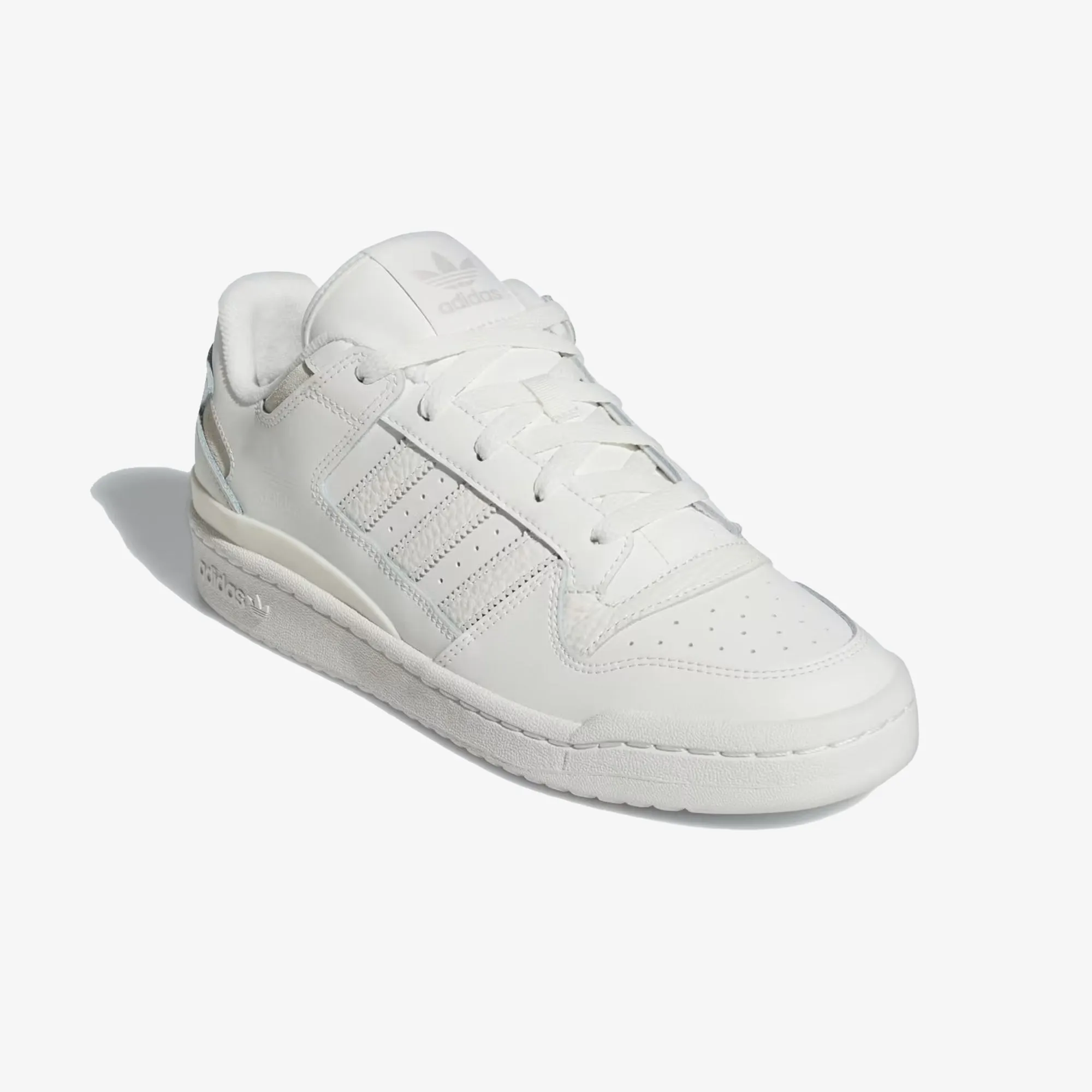 School Style ADIDAS ORIGINALS | FORUM LOW CL { CORE WHITE/CLOUD WHITE/GREY ONE
