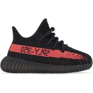 Adidas Yeezy Boost 350 V2 Core Black Red (Infants) Flexible Comfort Shoes. Hill Climb