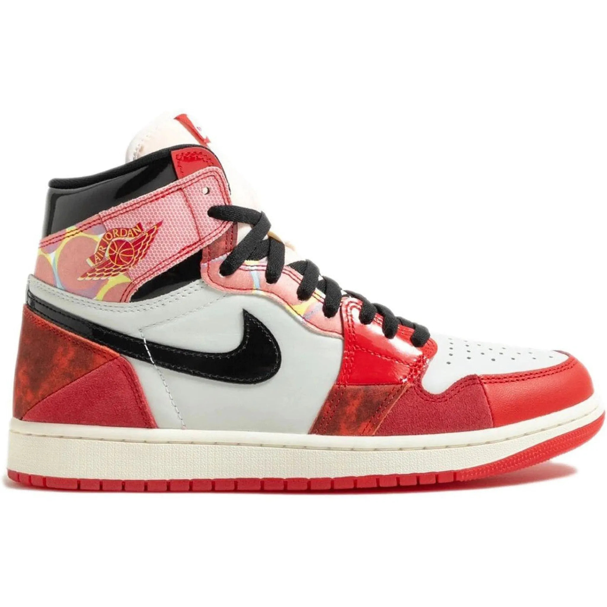 Jordan 1 Retro High OG Spider-Man Across the Spider-Verse Comfort Socks Run Errands