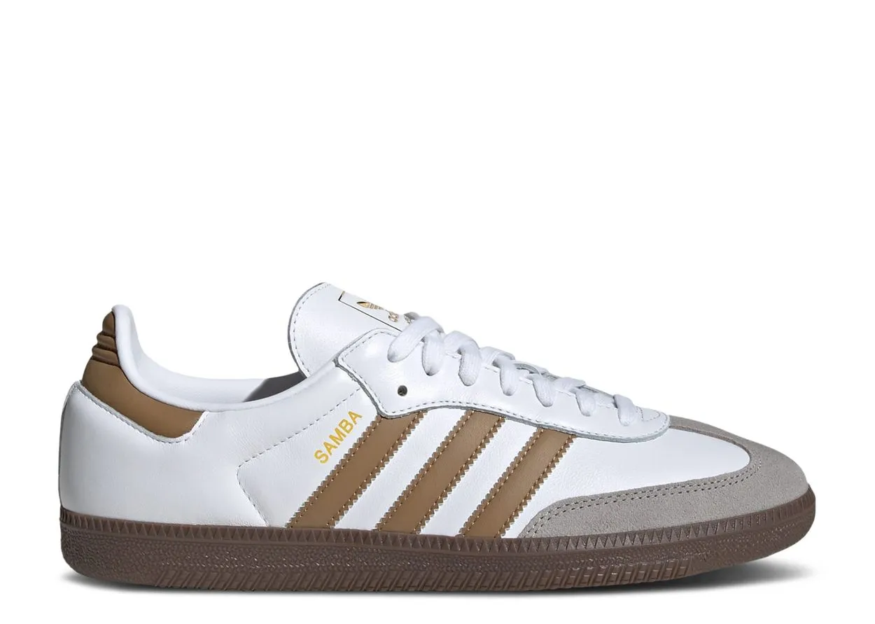Adidas Samba OG Cloud White Brown Desert On Duty