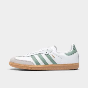 adidas Juniors' Samba OG Footwear White / Silver Green - Gum Stud Cool