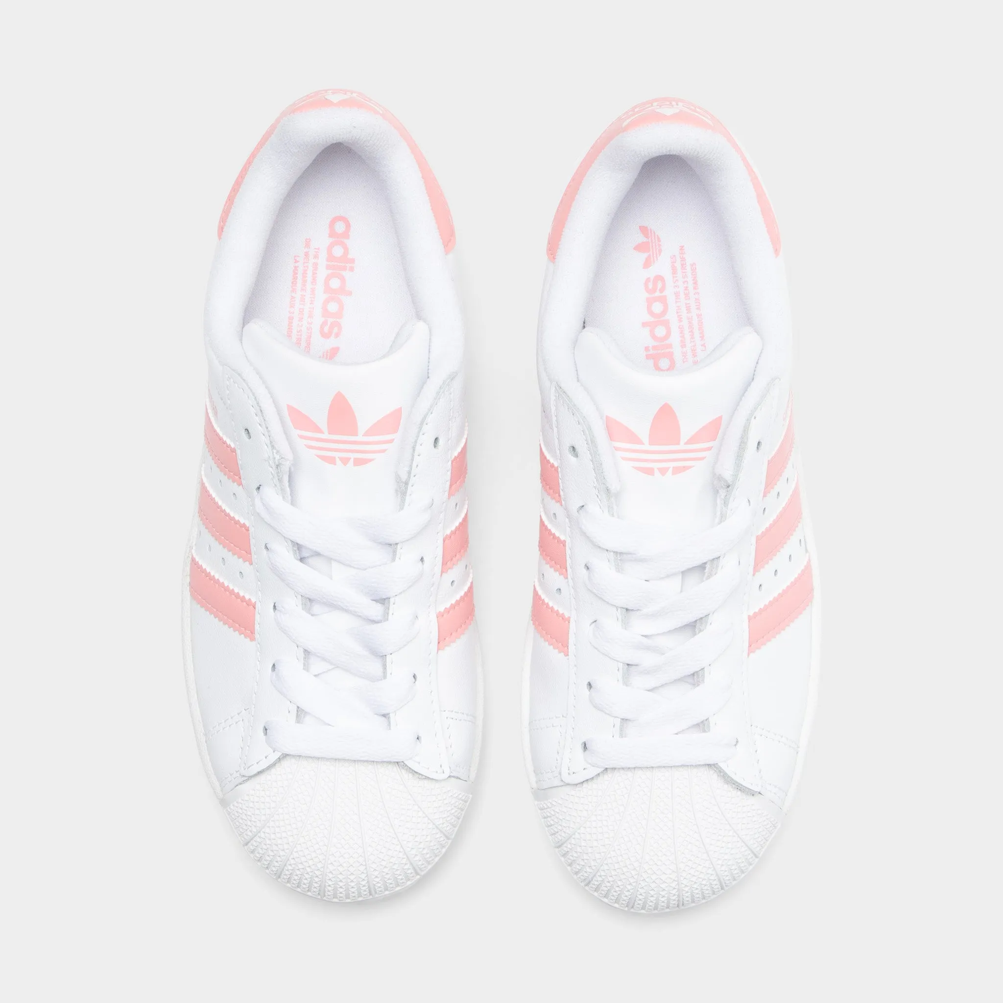 Indoor adidas Junior's Superstar 2 White / Semi Pink Spark