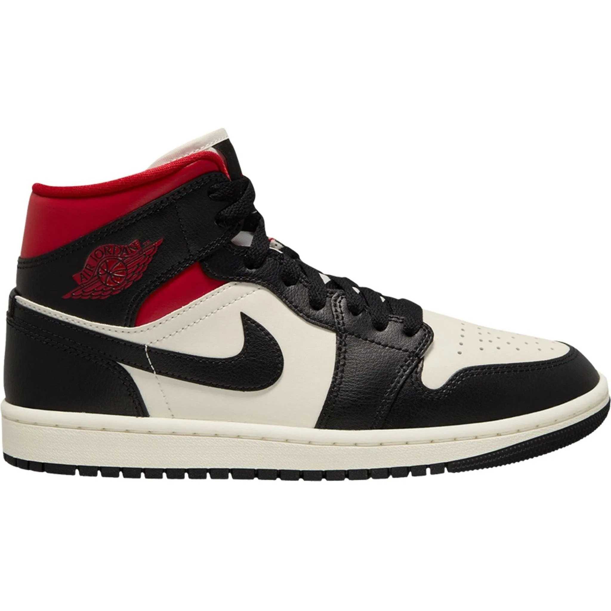 Event Go Anytime Fit Jordan 1 Mid Black Gym Red Sail (W)