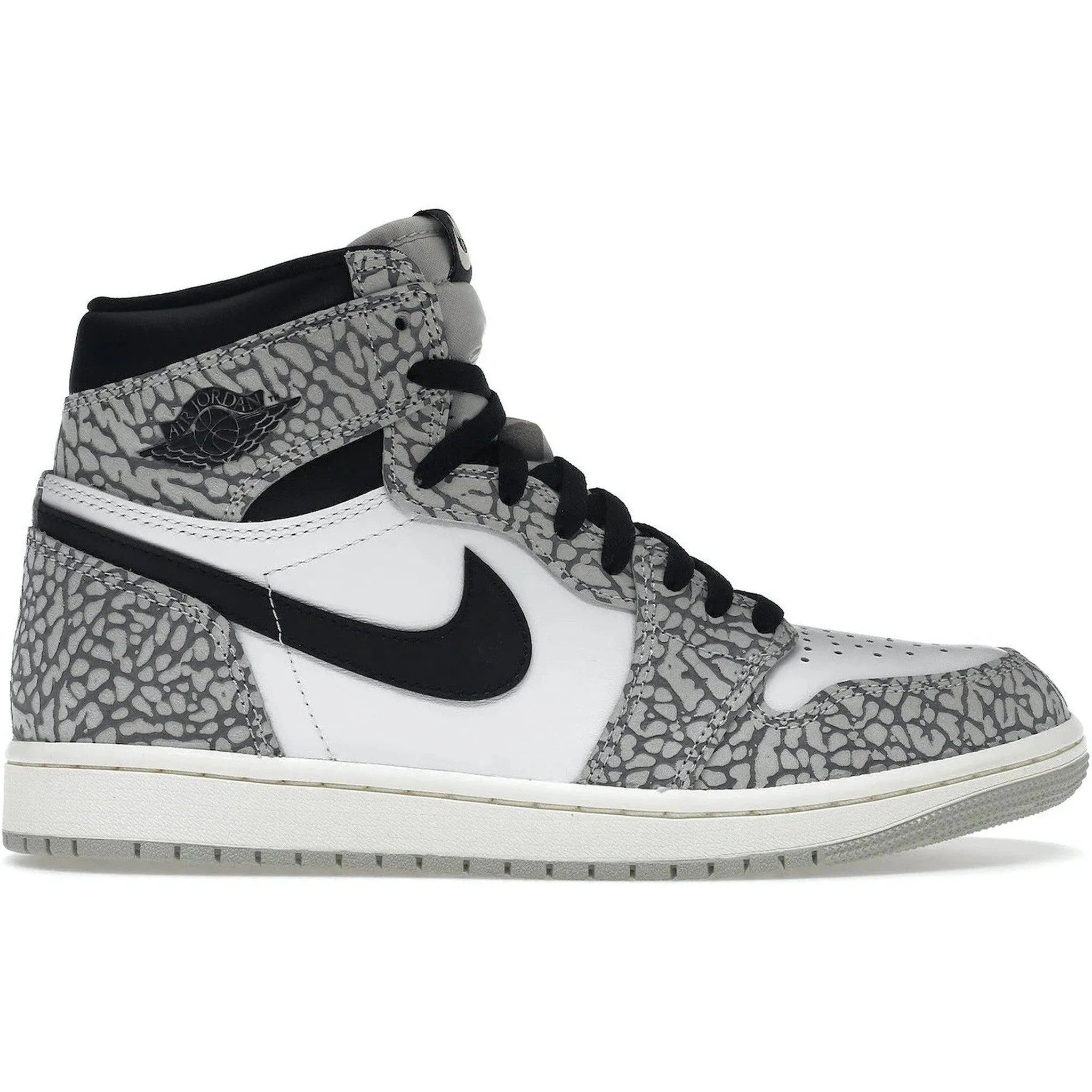 Soft Padding Travel Friendly Jordan 1 Retro High OG White Cement
