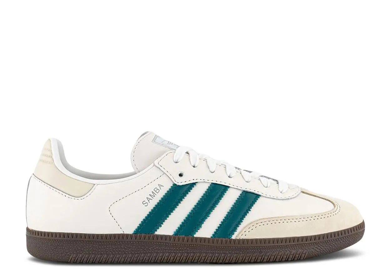 Adidas Samba OG Cloud White Legacy Teal No Pressure Chic Footwear