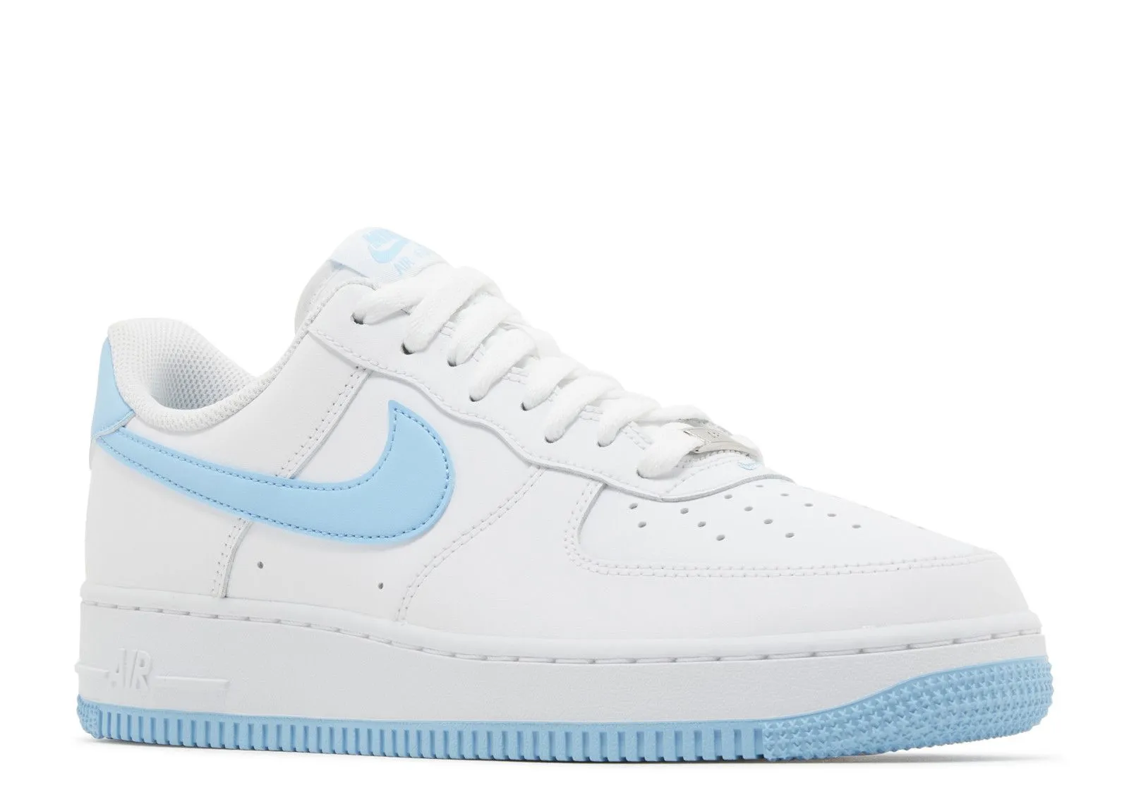 Nike Air Force 1 Low '07 White Aquarius Blue Grip Step Simple Flow