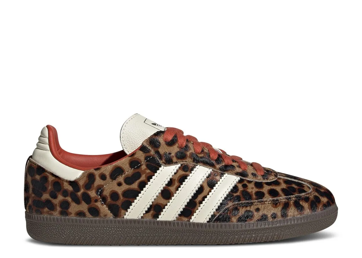Adidas Samba OG Preloved Red Leopard Fun run Fashionable Fit