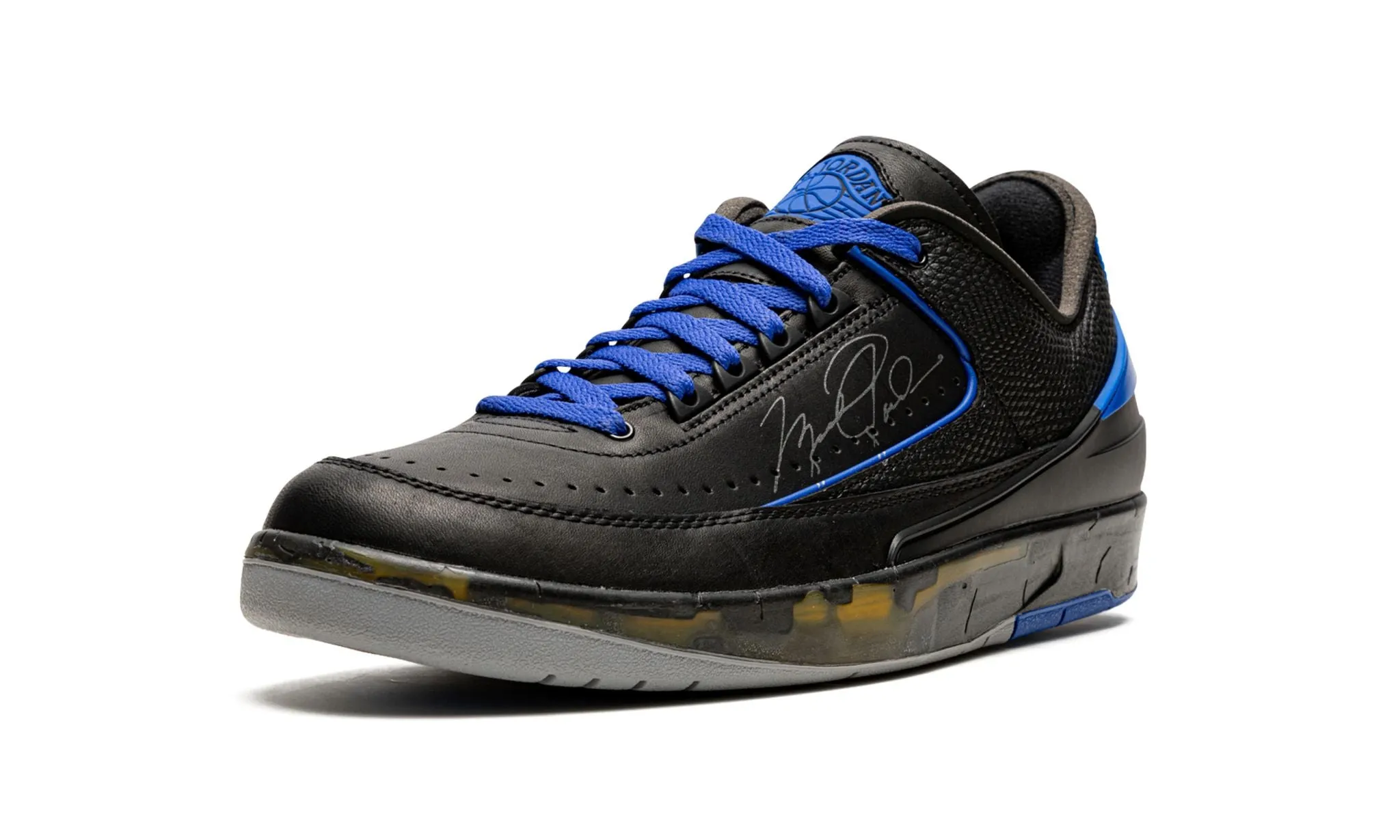 Off-White x Air Jordan 2 Retro Low SP Black Varsity Royal Vital Step