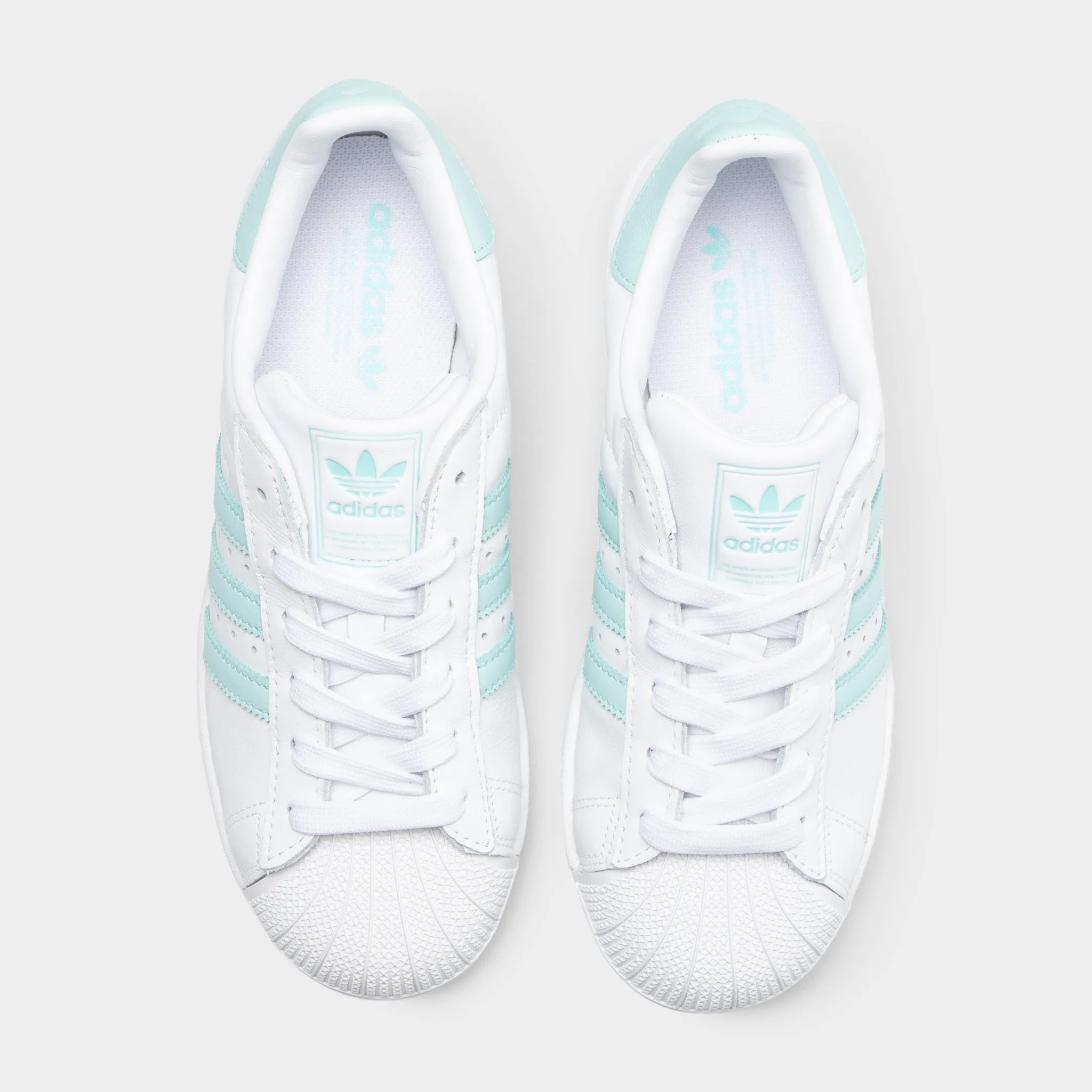 adidas Women's Superstar II White / Semi Flash Aqua - Easy Mint Closet Core
