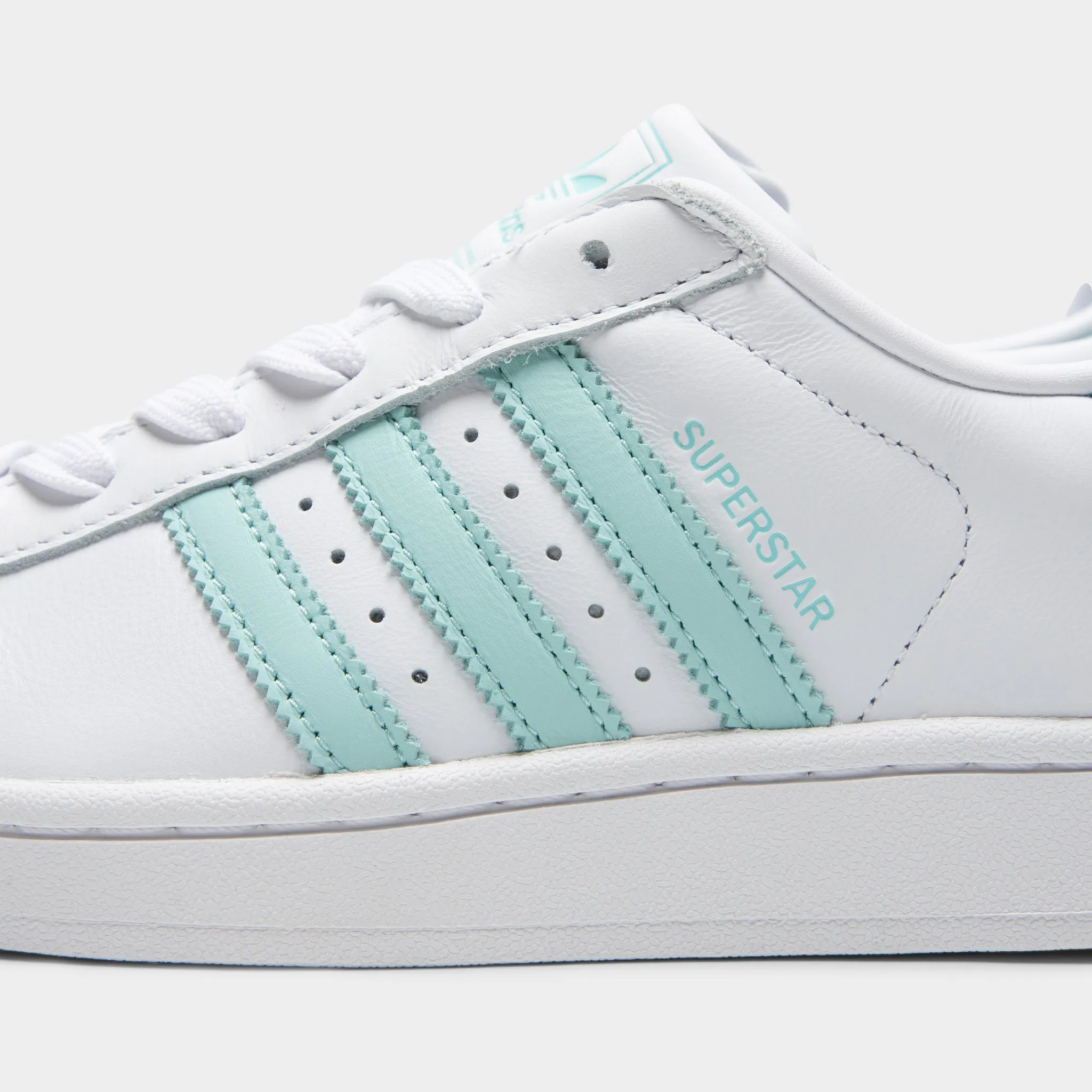 ergonomic night walk adidas Women's Superstar II White / Semi Flash Aqua - Easy Mint