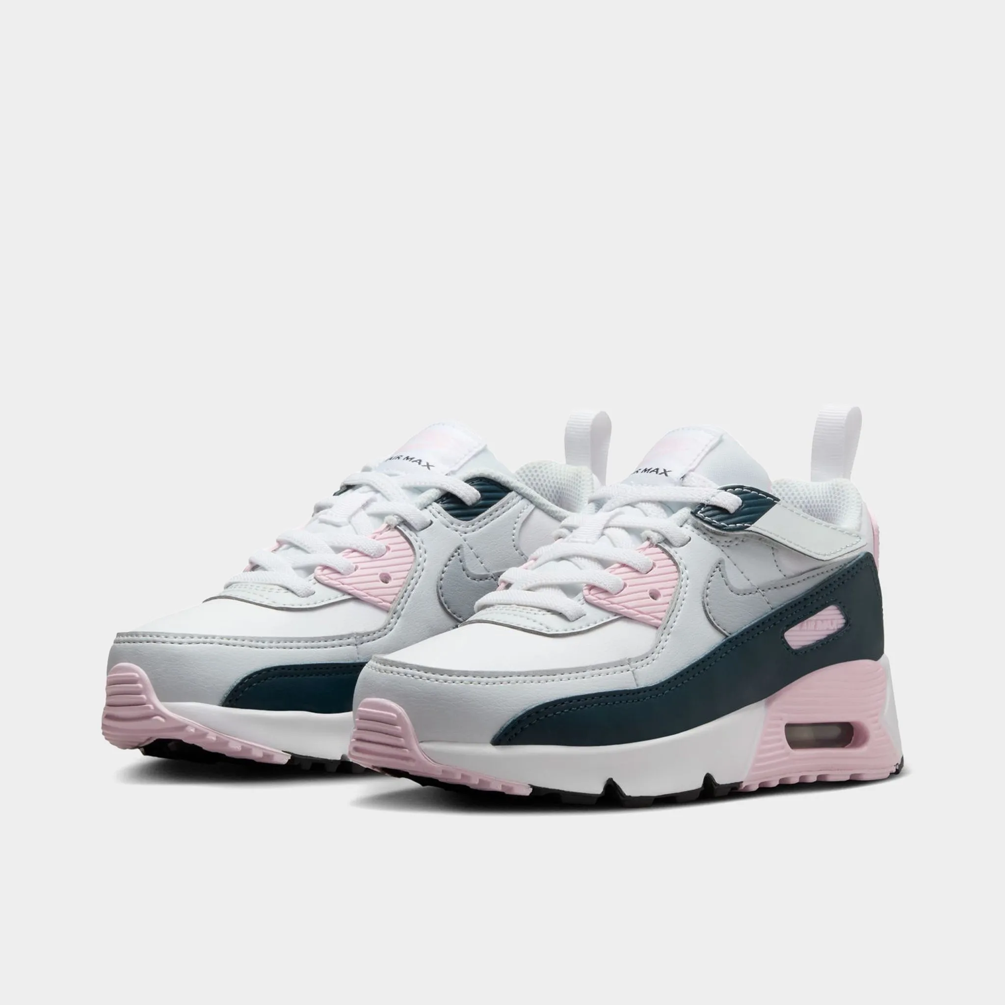 Nike Air Max 90 EasyOn PS White / Wolf Grey - Pink Foam Comfort Inserts Slow Walks