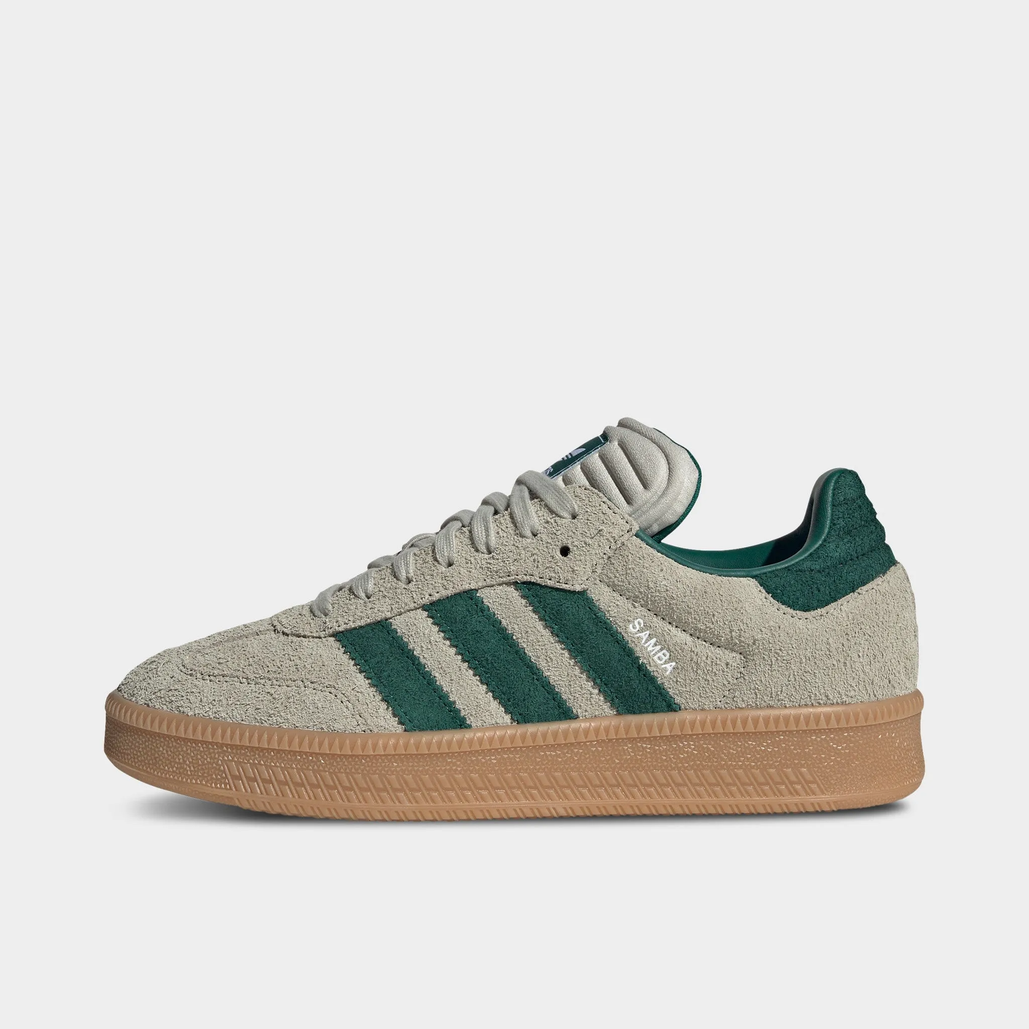 adidas Samba XLG Putty Grey / Collegiate Green - Gum Shiny Tone