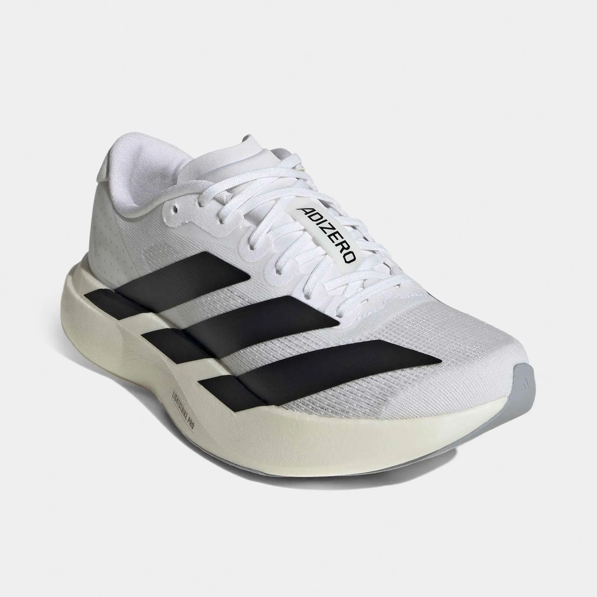 Gloss Finish Mesh Upper adidas Junior's Adizero Evo SL White / Black - Dash Grey