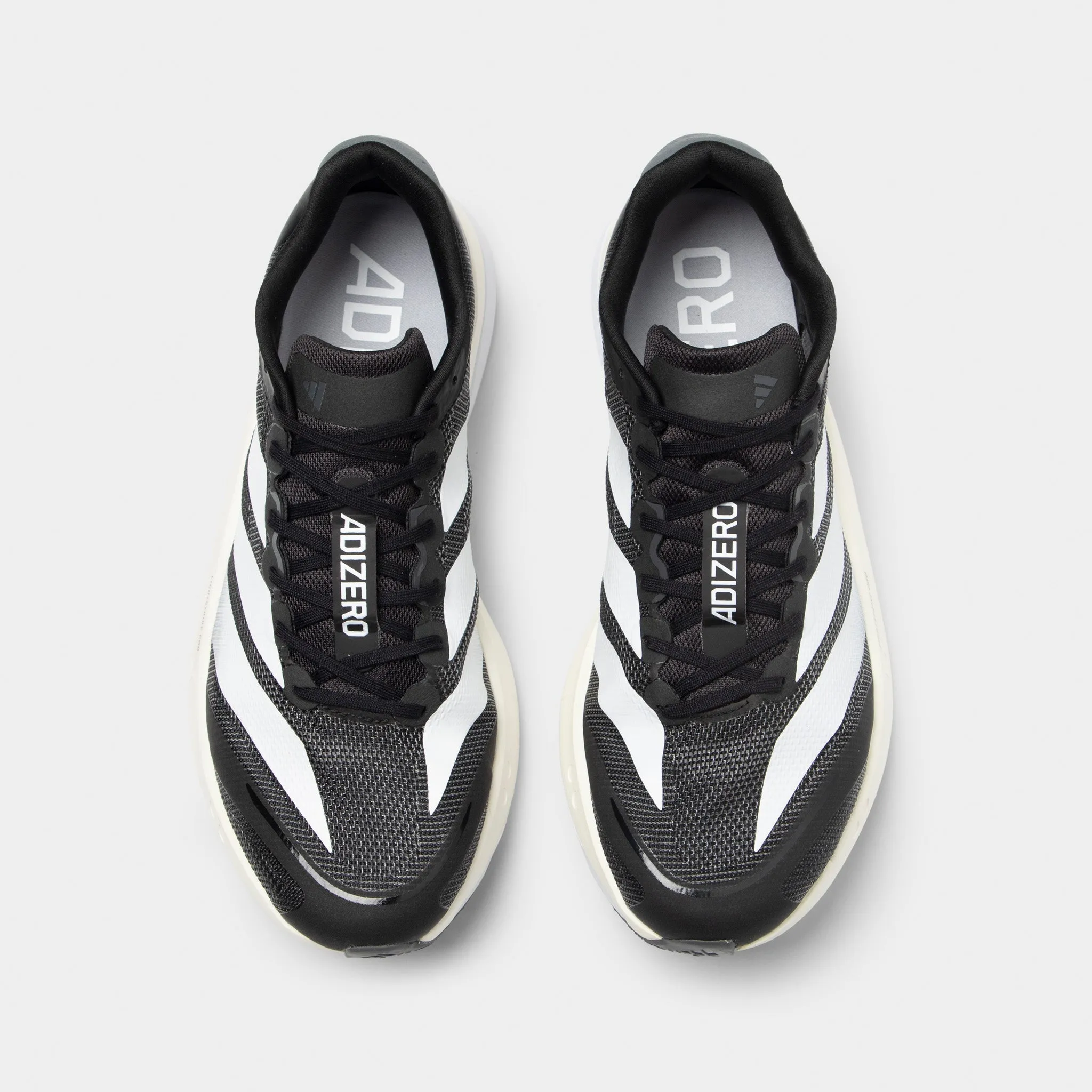 adidas Adizero Boston 13 Black / White - Grey Shine Tone Breathable Lining
