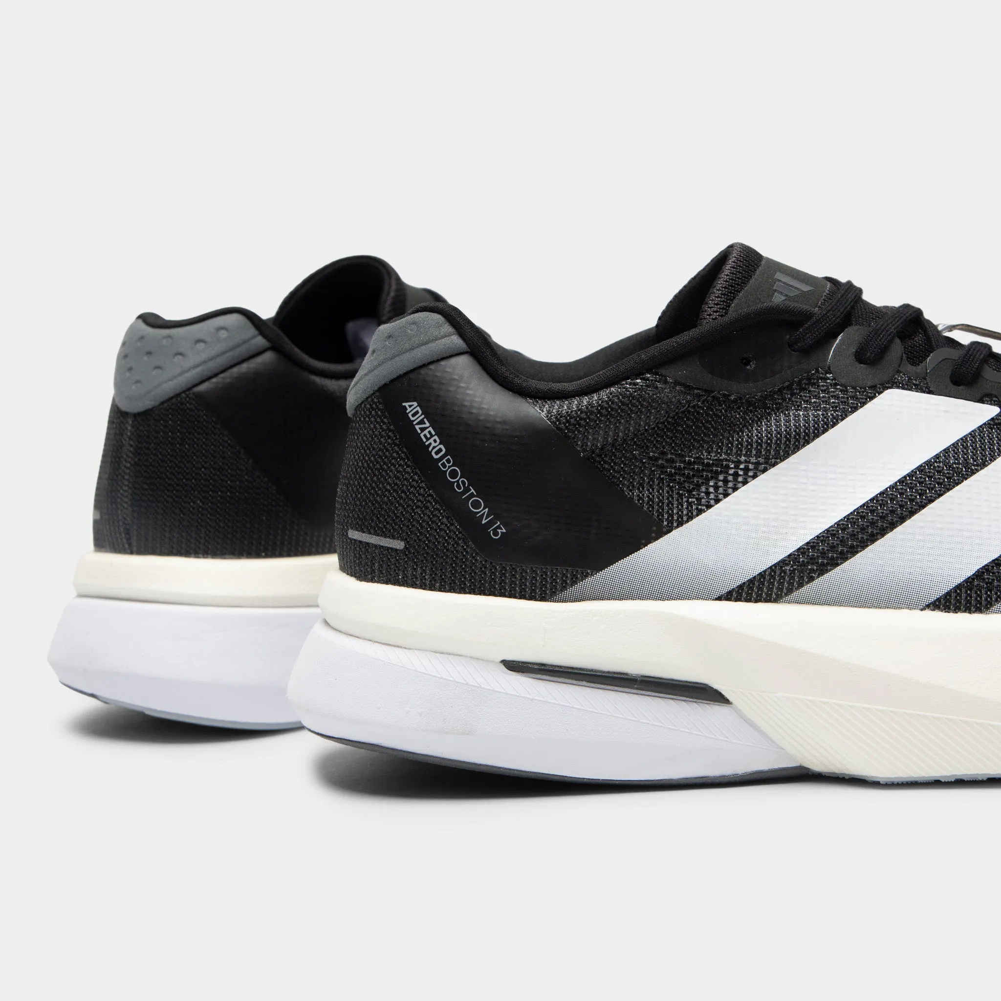 adidas Adizero Boston 13 Black / White - Grey Matte Edge