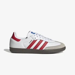 Adidas Originals | SAMBA OG  { CLOUD WHITE/BETTER SCARLET/SUPPLIER COLOUR Fast pace Lightweight Step
