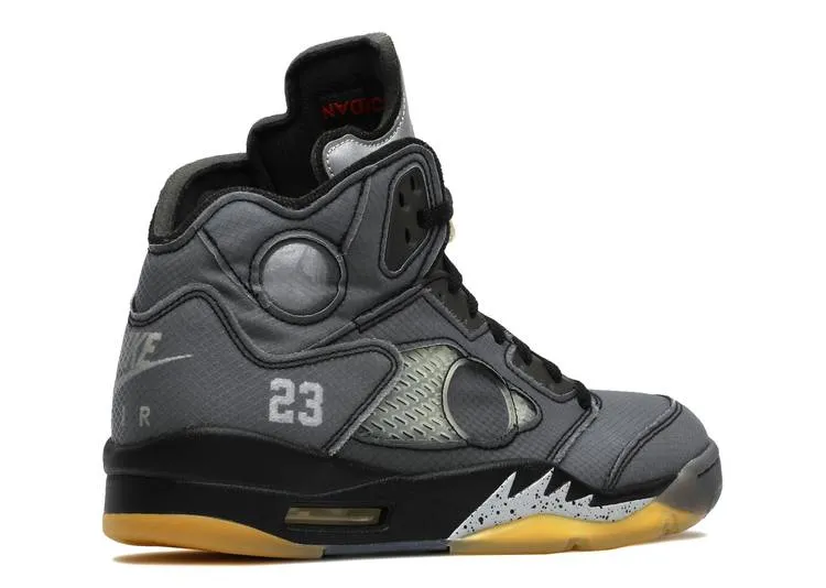 Any Weather Durable Material Air Jordan 5 Retro Off-White Black