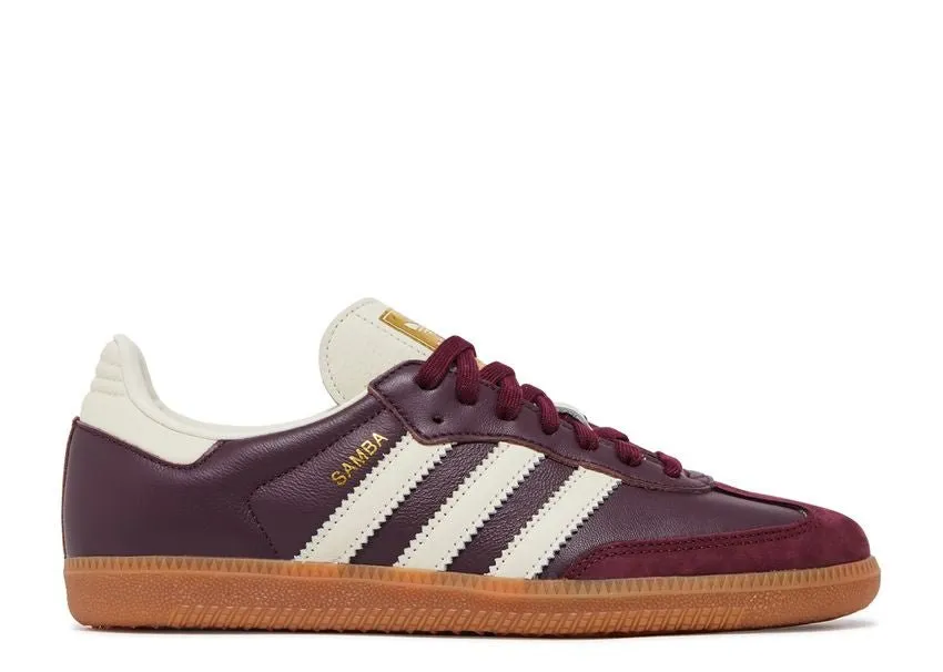 Adidas Samba OG Maroon Gold Metallic Easy Choice
