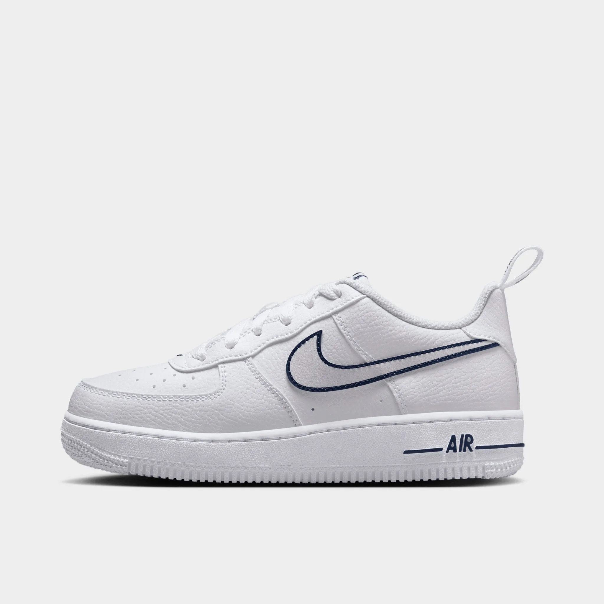 Mesh   lined Nike Air Force 1 LV8 GS White / Photon Dust - Midnight Navy