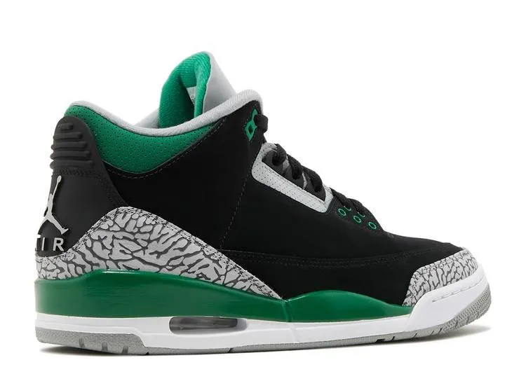 Air Jordan 3 Pine Green Cloudy Step Breath Zones