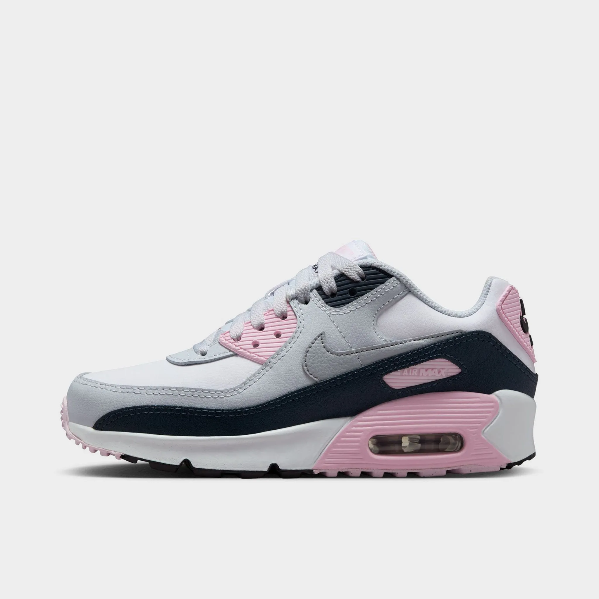 Nike Air Max 90 LTR GS White / Wolf Grey - Pink Foam Subtle tone