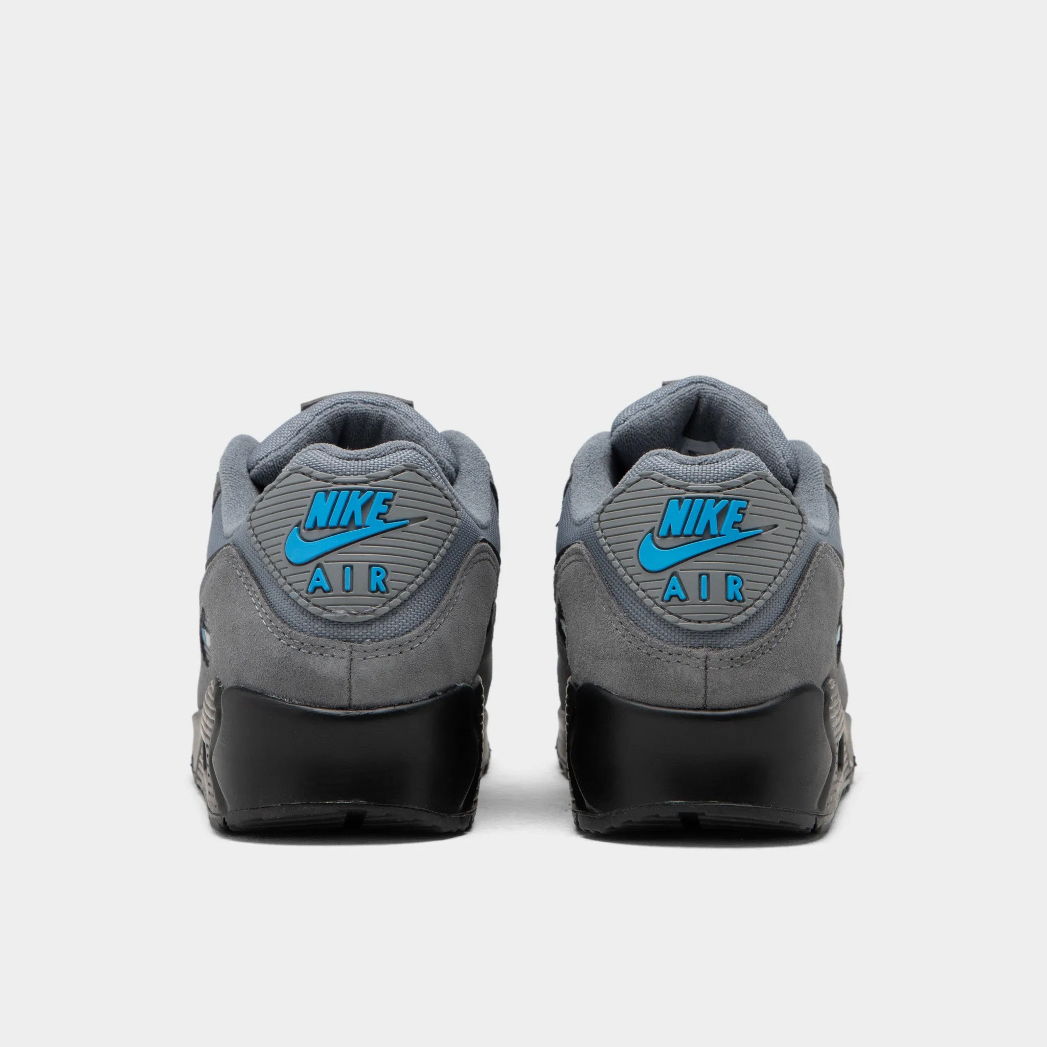Narrow Fit Lace Option Nike Air Max 90 Smoke Grey / Light Photo Blue - Metallic Silver